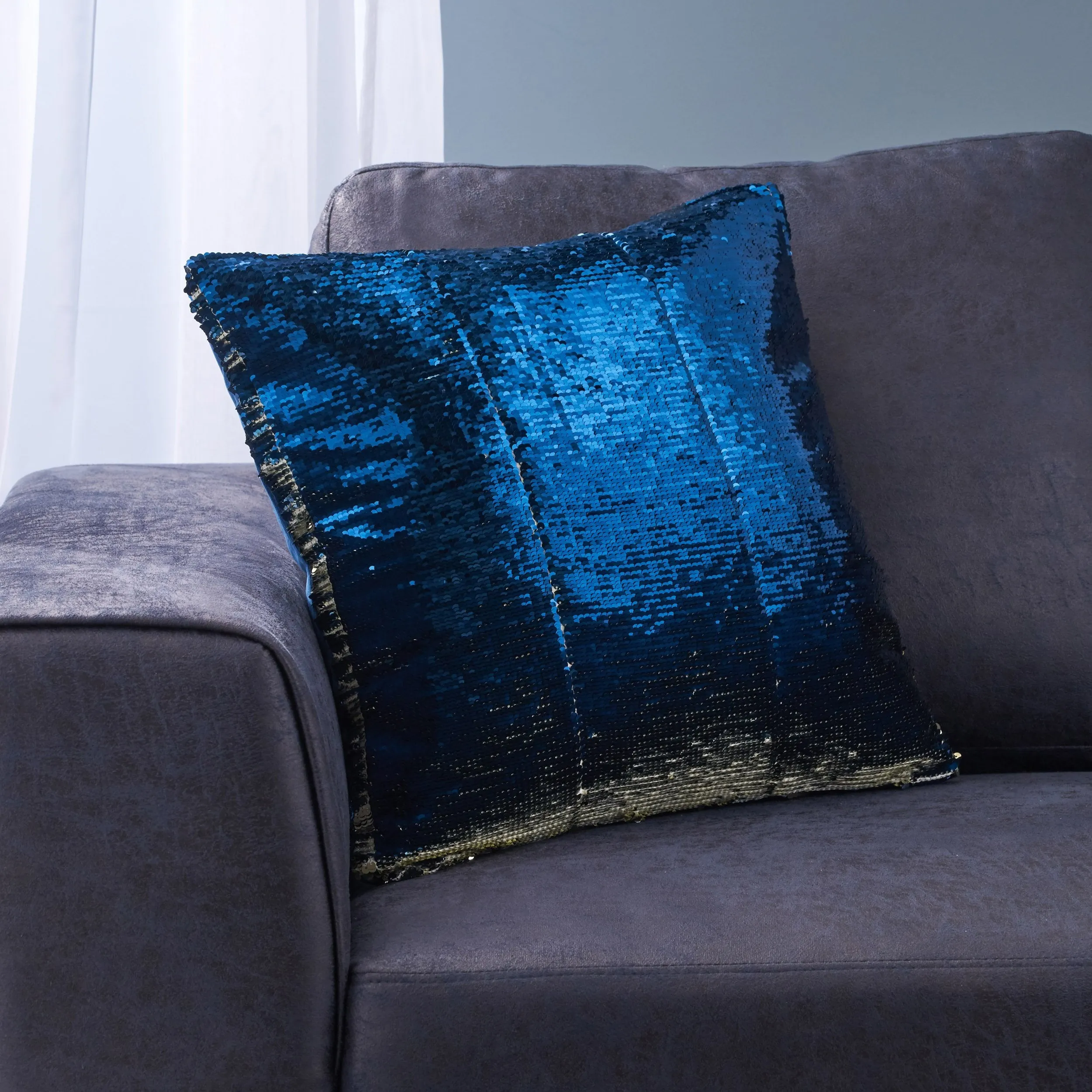 Jennifer Glam Square Reversible Sequin Throw Pillow