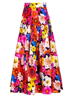 Johanna Pink Floral Midi Skirt