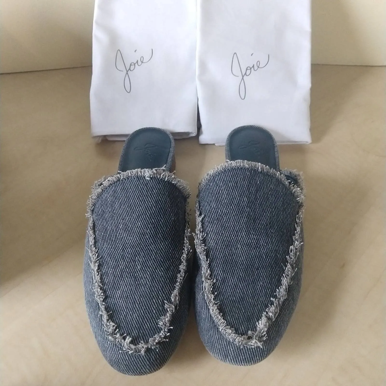 Joie Delaney Denim Mules Slides