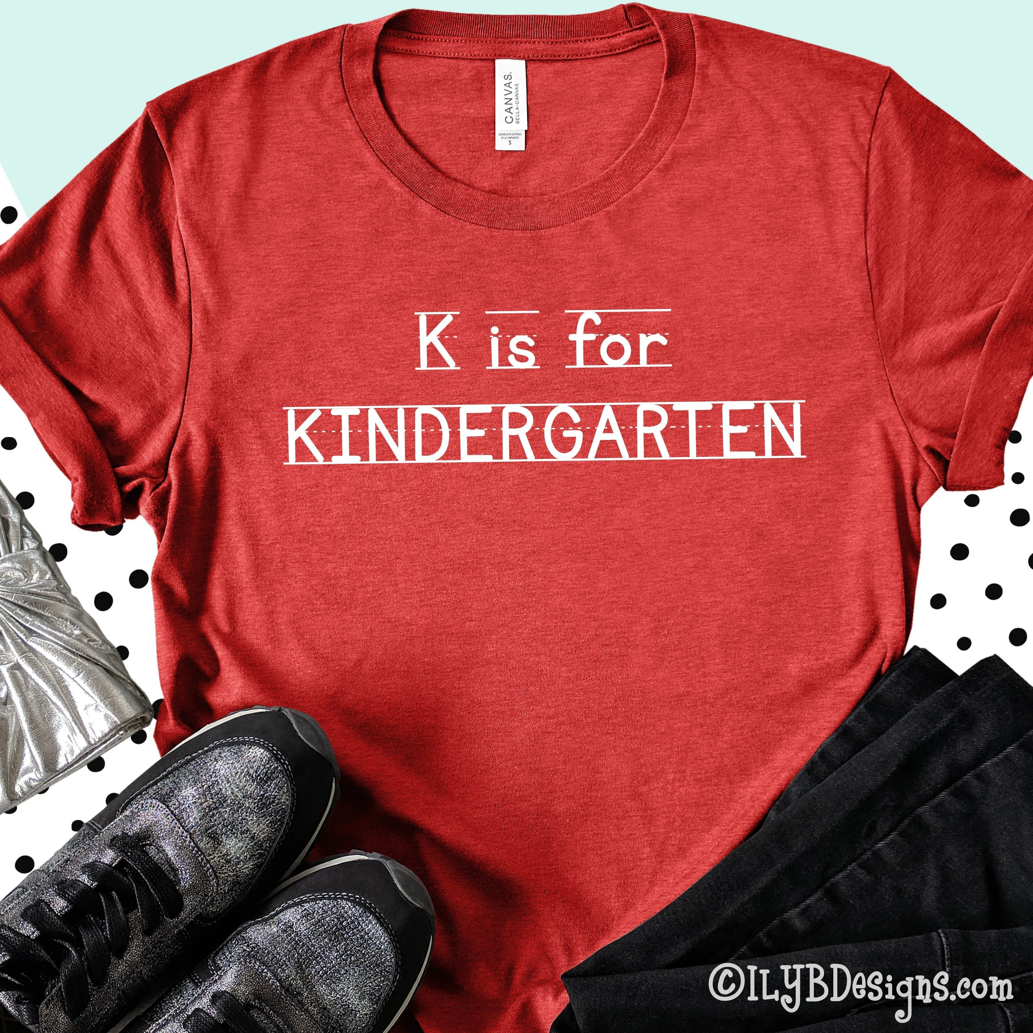 K is for Kindergarten Teacher Shirt | ABC Teacher Shirts