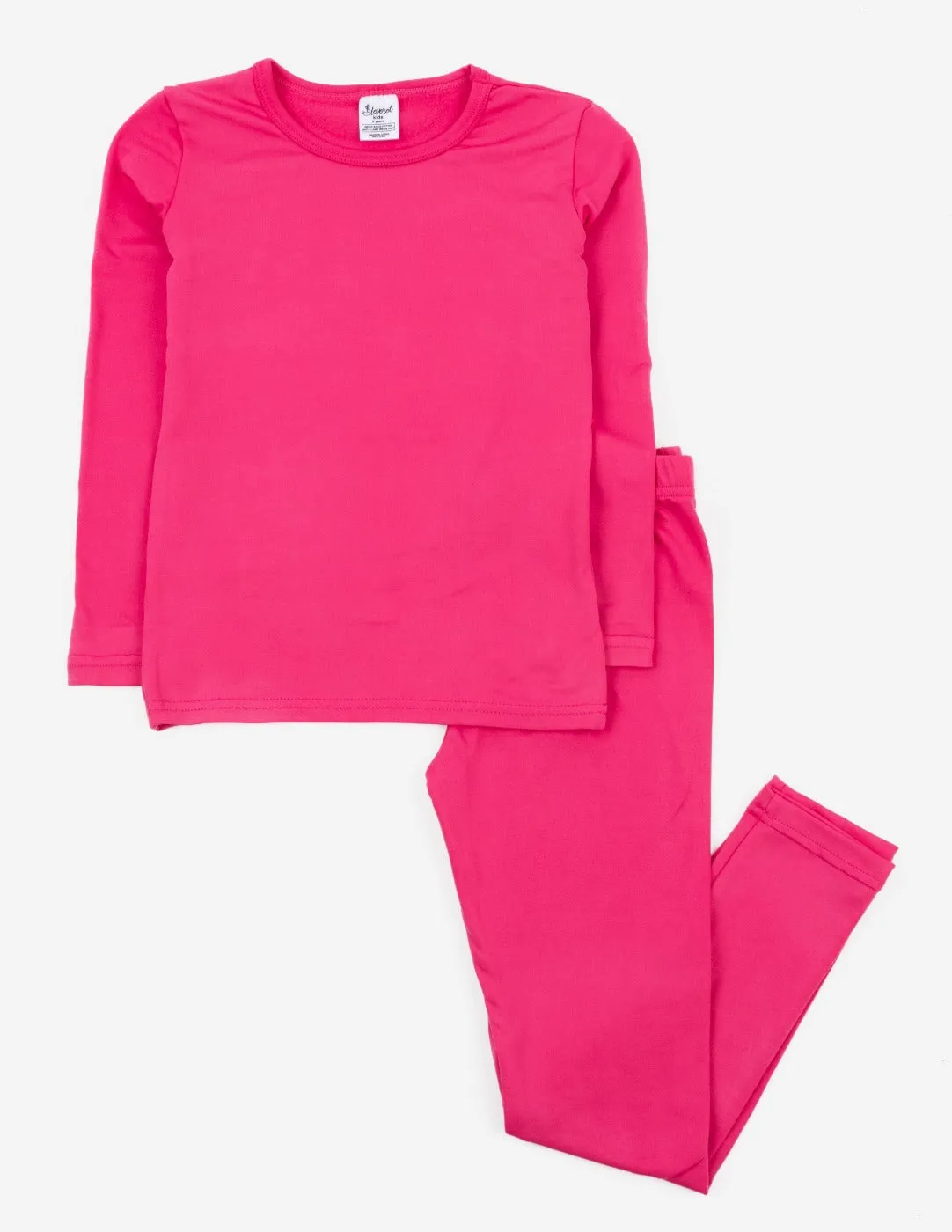 Kid's Classic Solid Color Thermal Pajamas