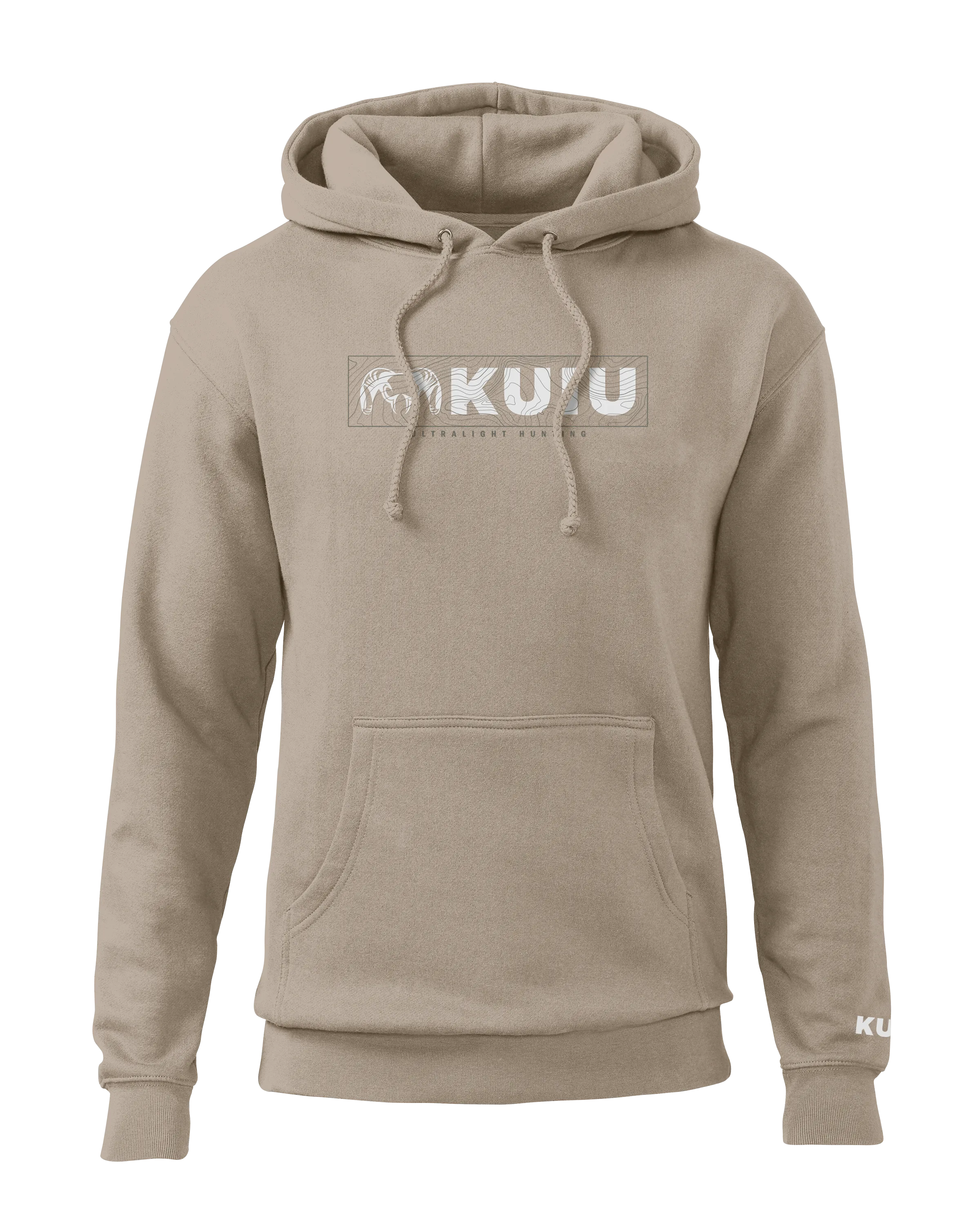 KUIU Topo Block Logo Hoodie | Cement