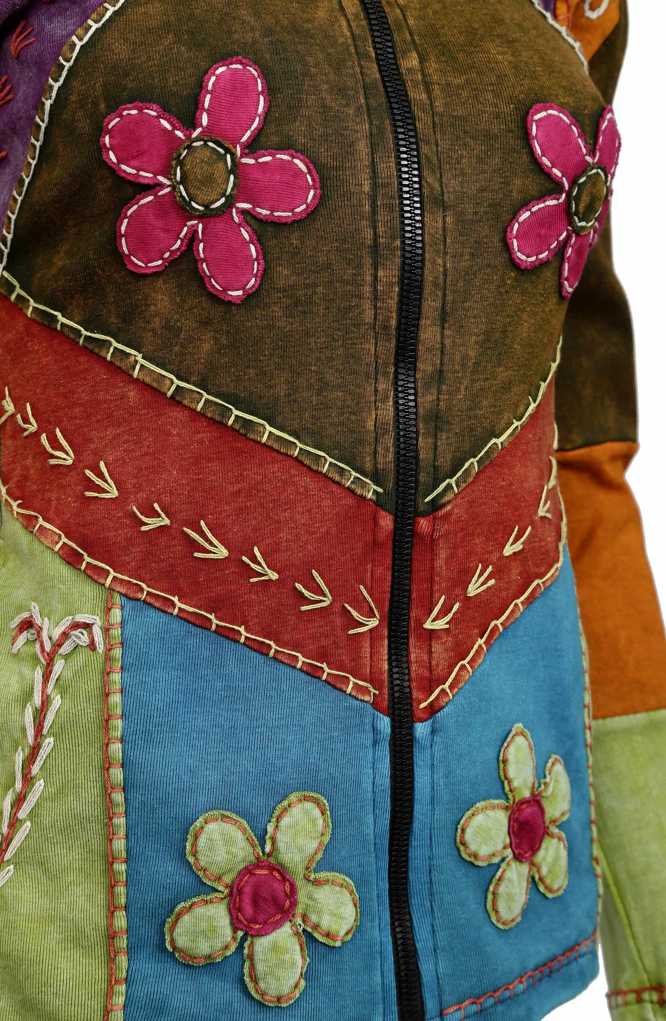 ladies-multicoloured-cotton-jacket-with-hood-and-side-pocket-chhirbire