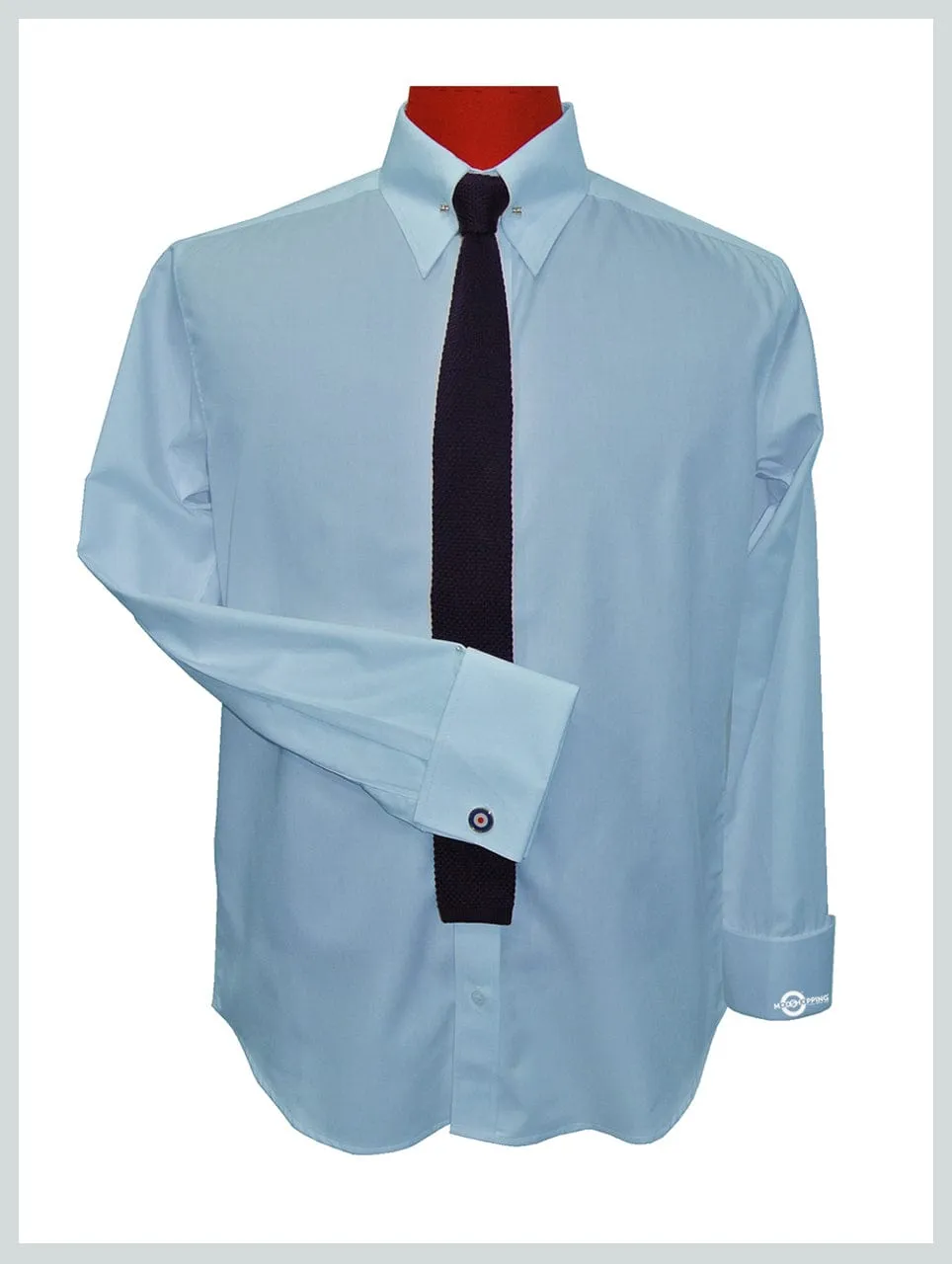 Light Sky Pin Collar Shirt