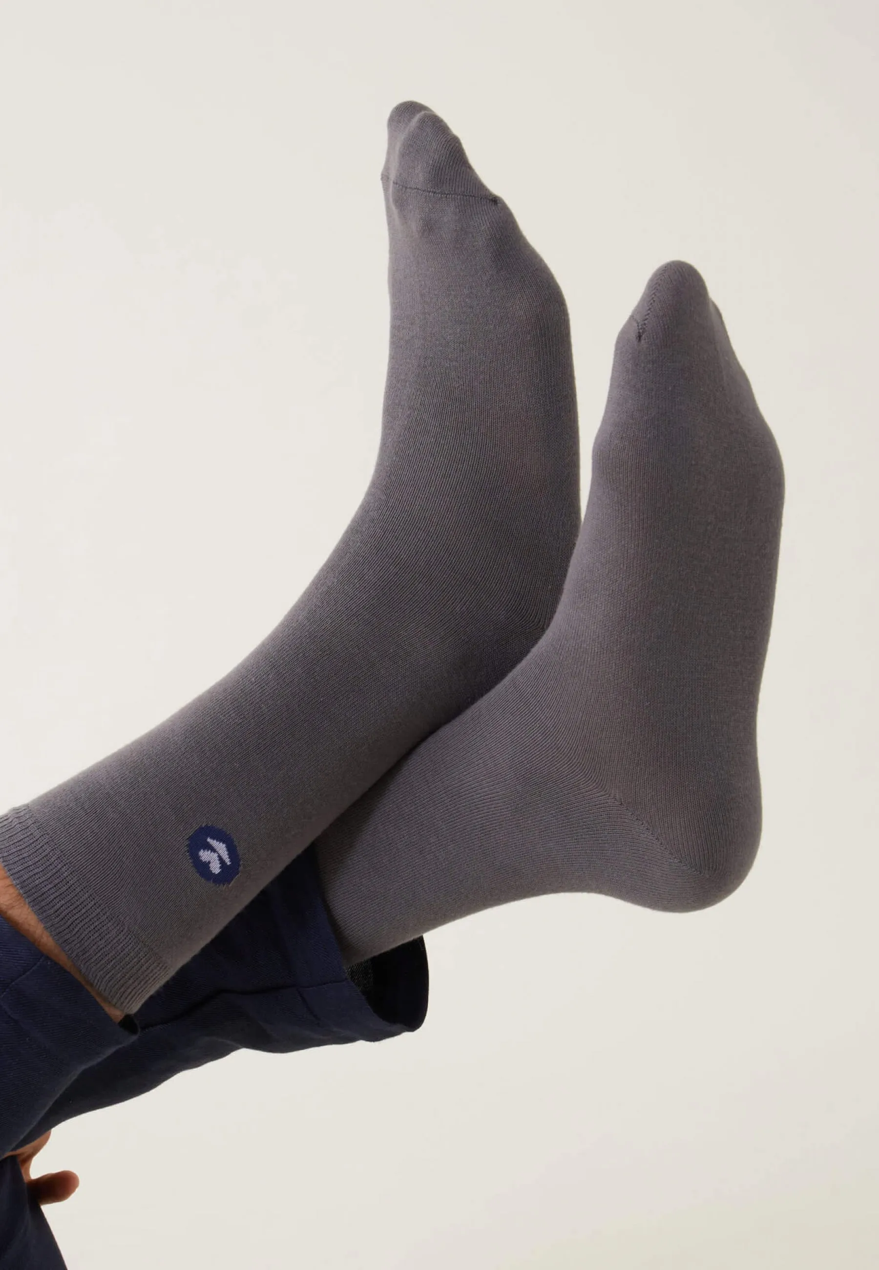 Lucas Gris Anthracite - Chaussettes Mi-Hautes En Coton