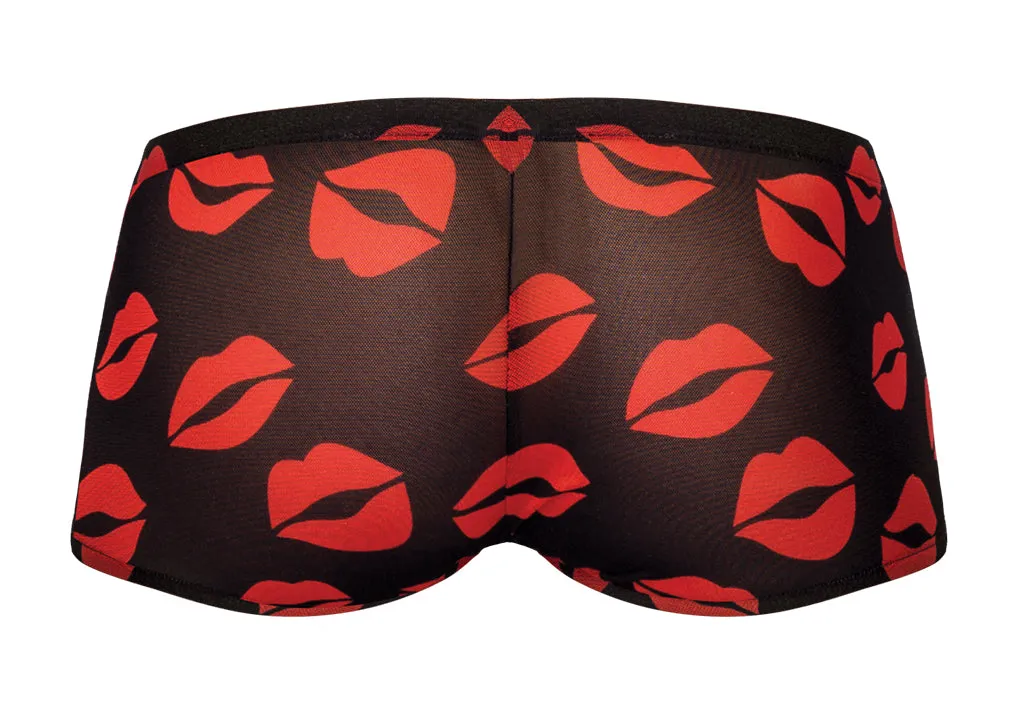 Male Power Kiss Me Mini Short Sheer Lips