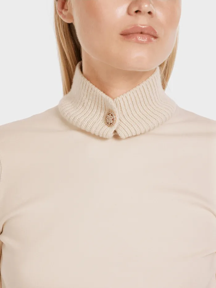 Marc Cain Collections Turtleneck Top In Soft Blossom VC 48.25 J71 COL 157