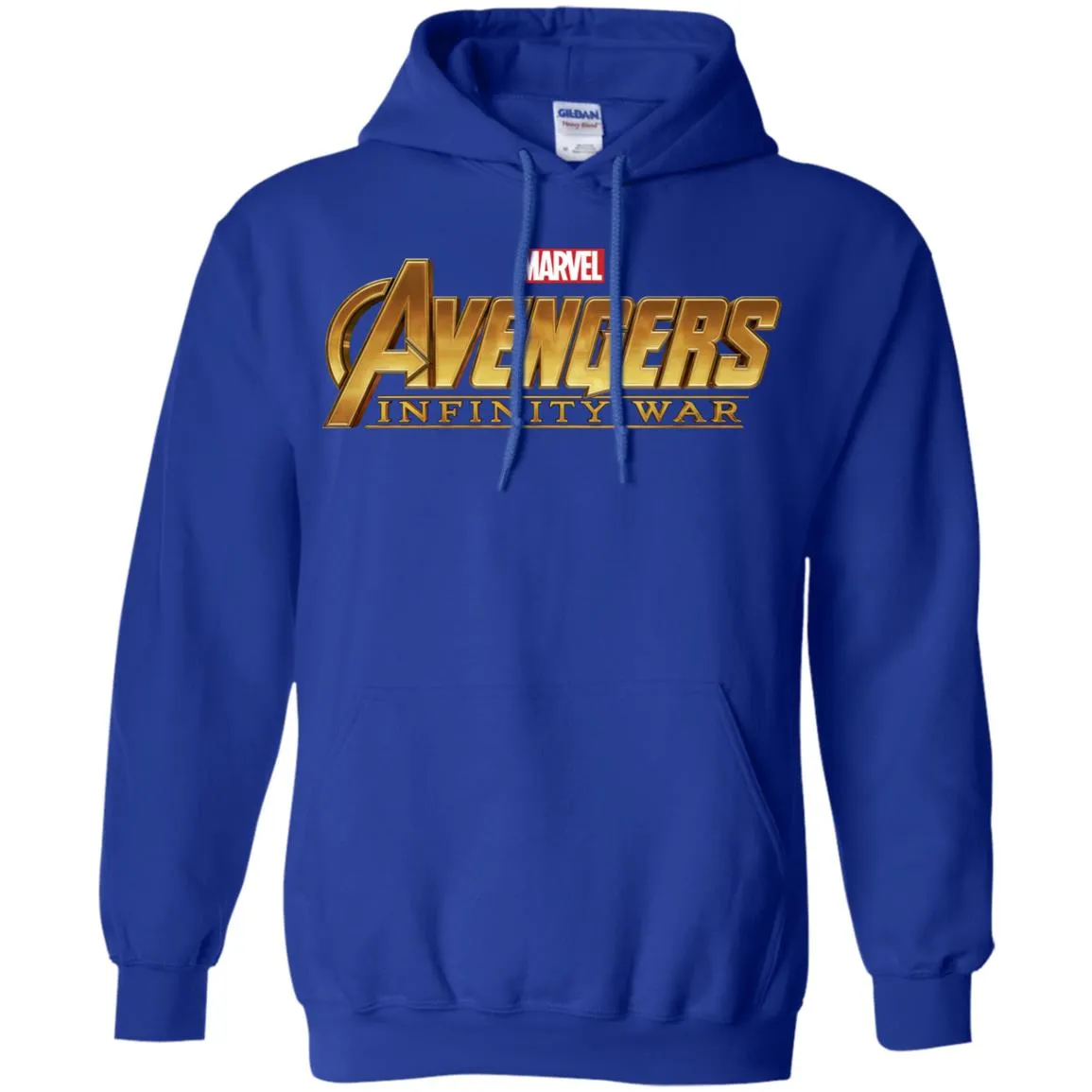 Marvel Avengers Infinity War Golden Logo Pullover Hoodie Sweatshirt