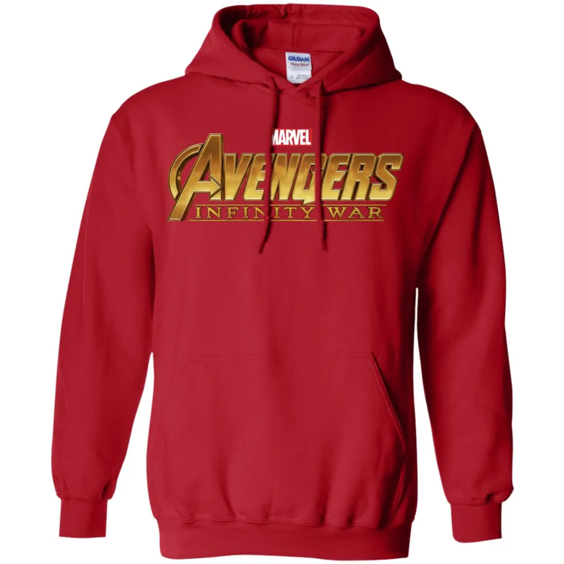 Marvel Avengers Infinity War Golden Logo Pullover Hoodie Sweatshirt