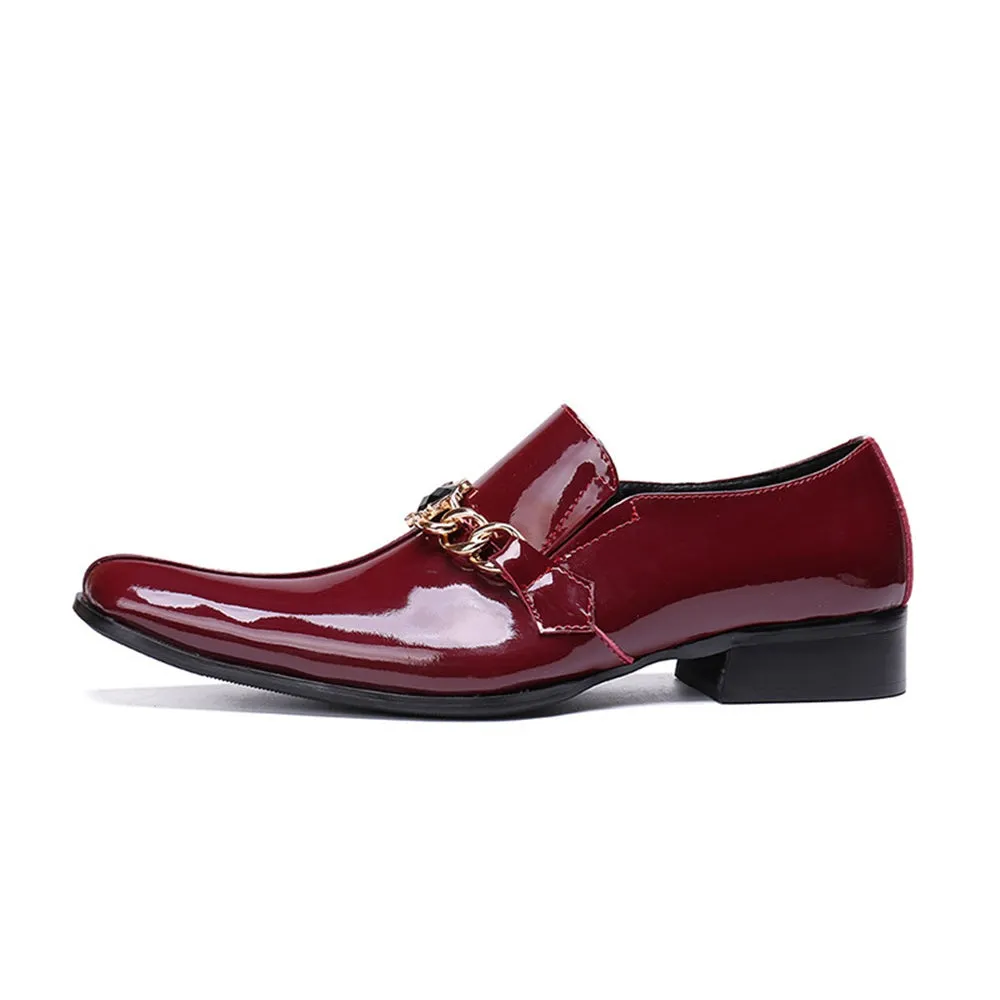 Men Square Toe Slip On Oxford