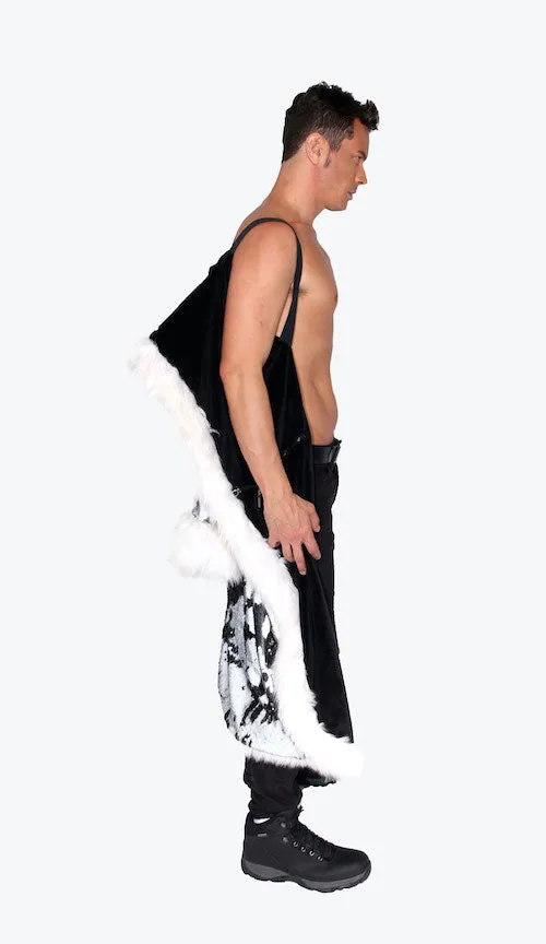 Men's LED Sequin King Coat in "Black/ White"