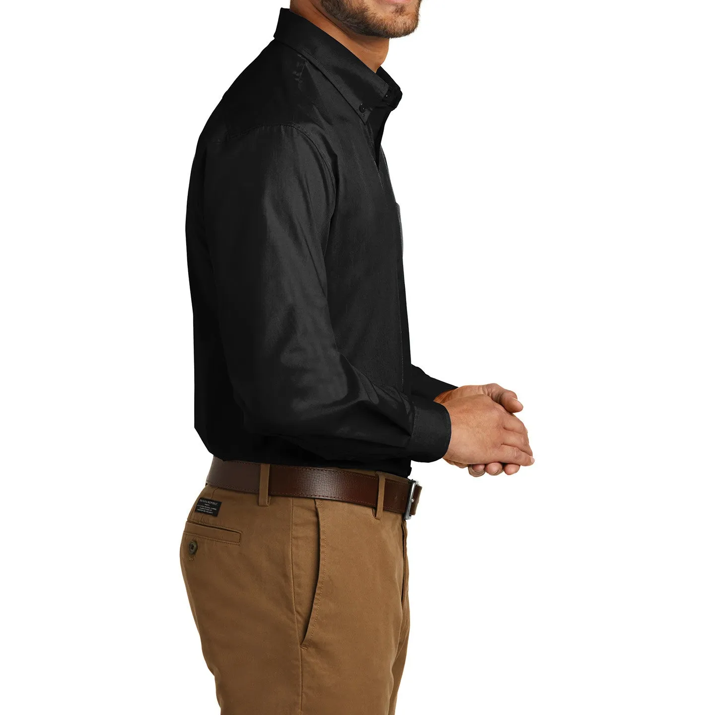 Men's Long Sleeve Carefree Poplin Shirt