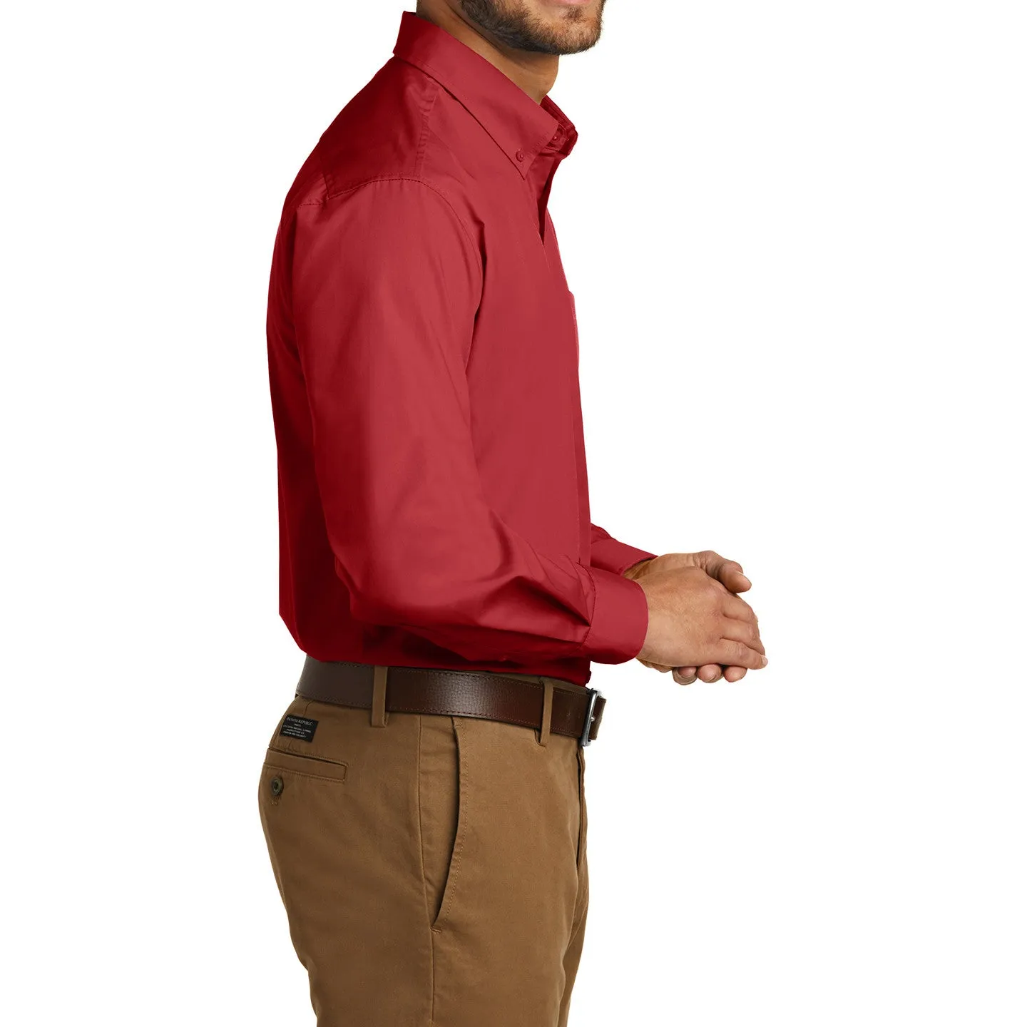 Men's Long Sleeve Carefree Poplin Shirt