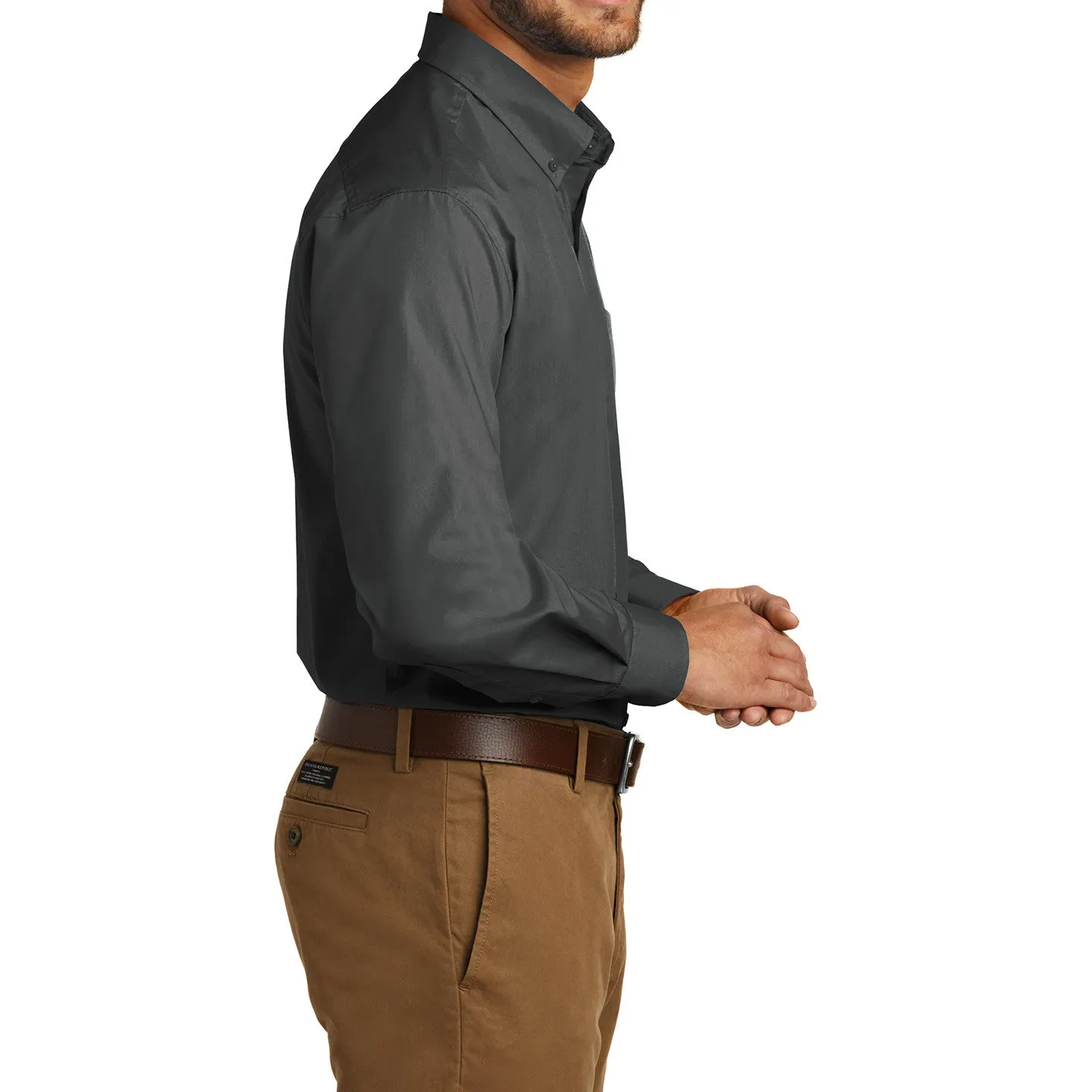 Men's Long Sleeve Carefree Poplin Shirt