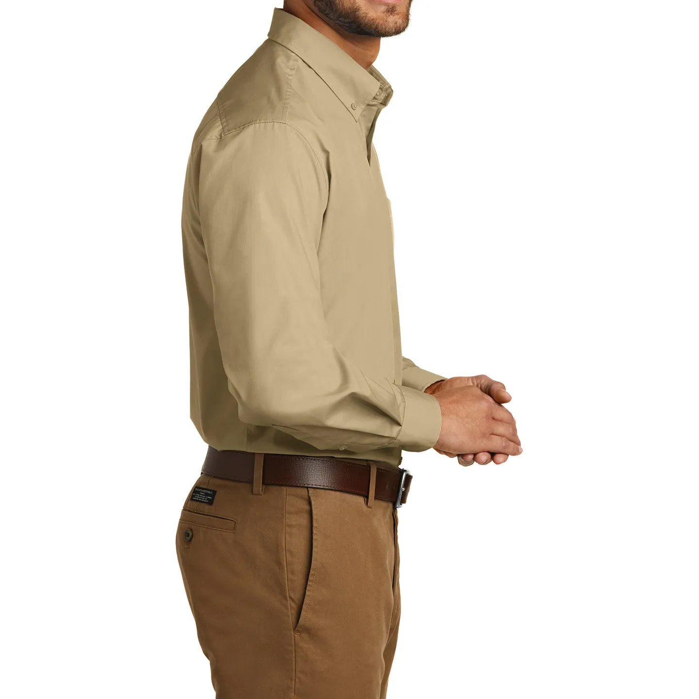 Men's Long Sleeve Carefree Poplin Shirt