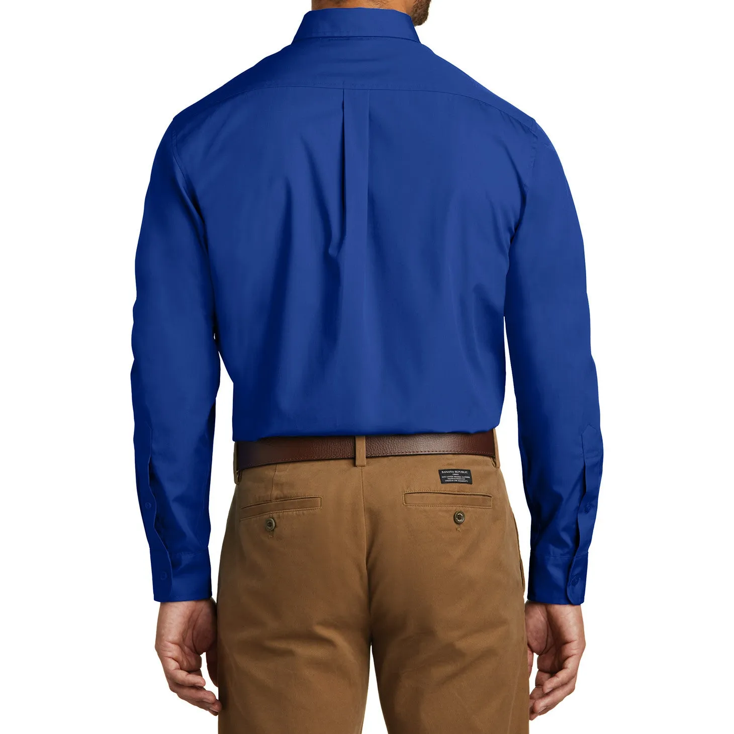 Men's Long Sleeve Carefree Poplin Shirt