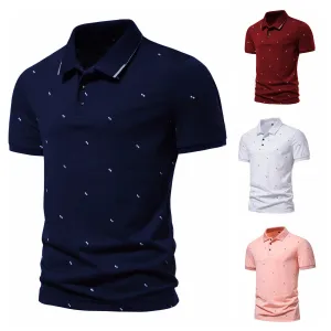 Men's Short-sleeved Polo Shirt Fashionable Printed