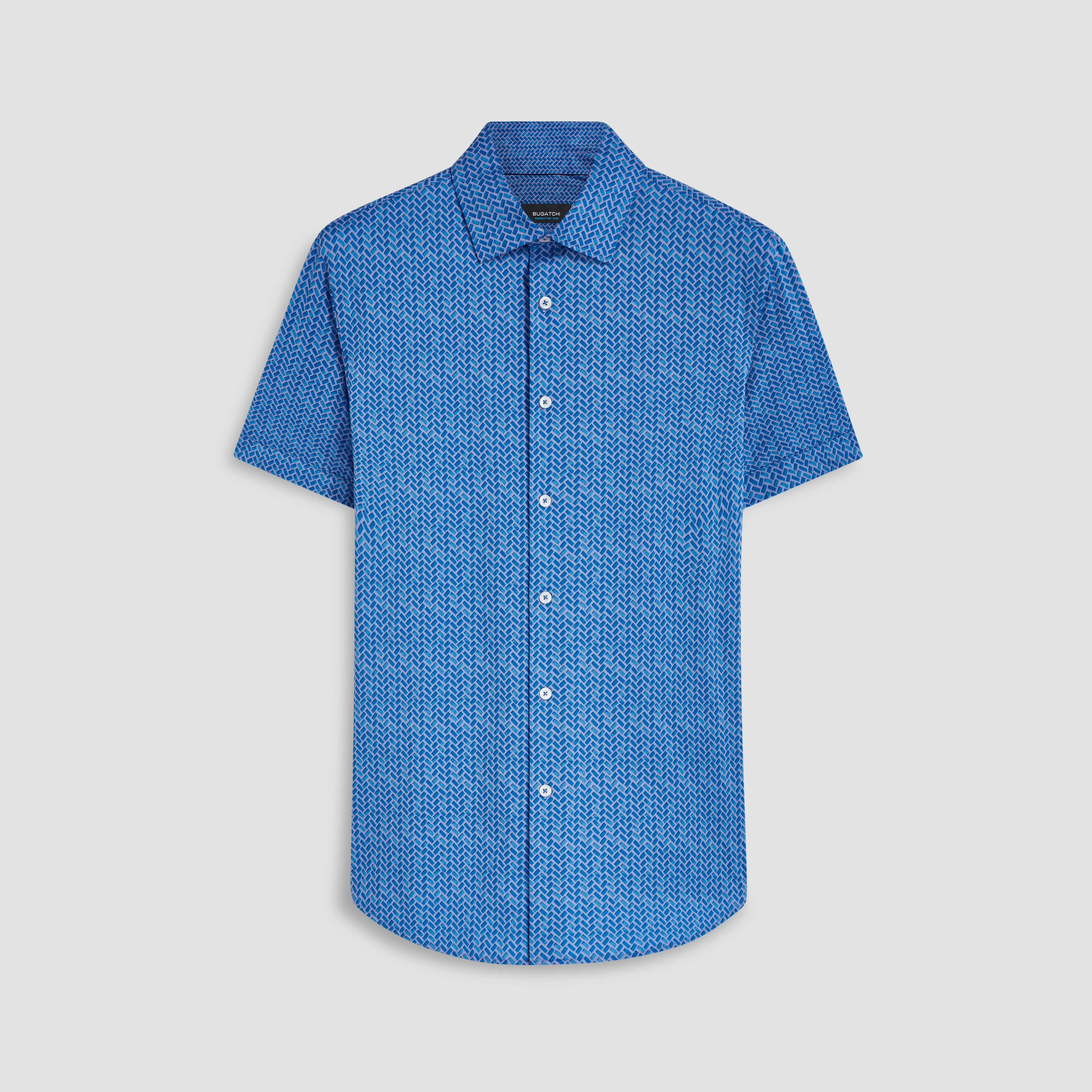 Miles Geometrical Print OoohCotton Short Sleeve Shirt