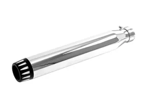 Muffler Rage Chrome / Black Accents End-Cap 70mm Diameter - Highway Hawk H65-9402