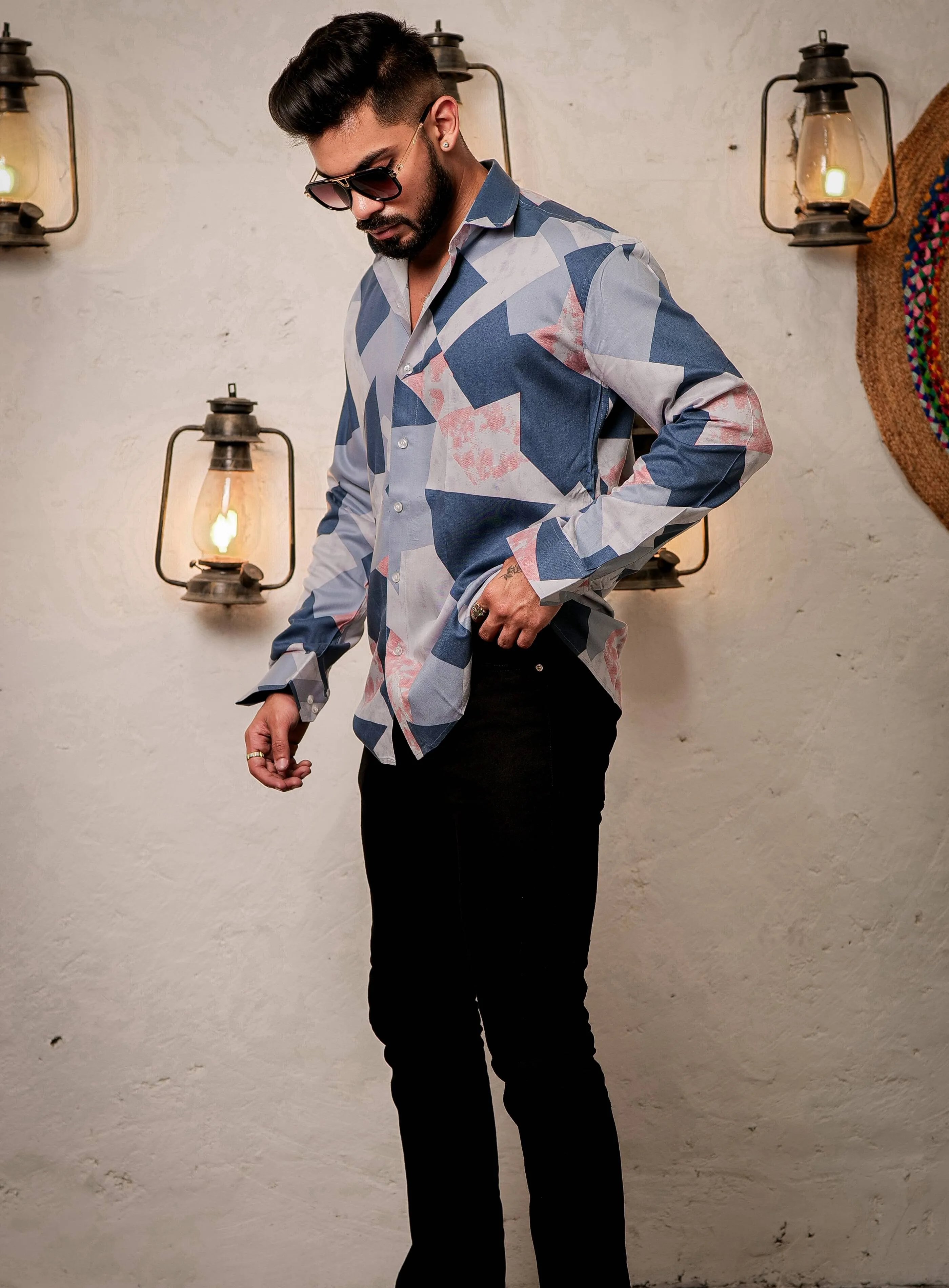 Multi Modal Cotton Print Premium Shirt