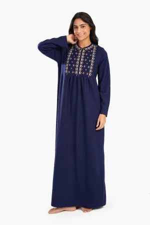 Navy Crew Collar Nightgown