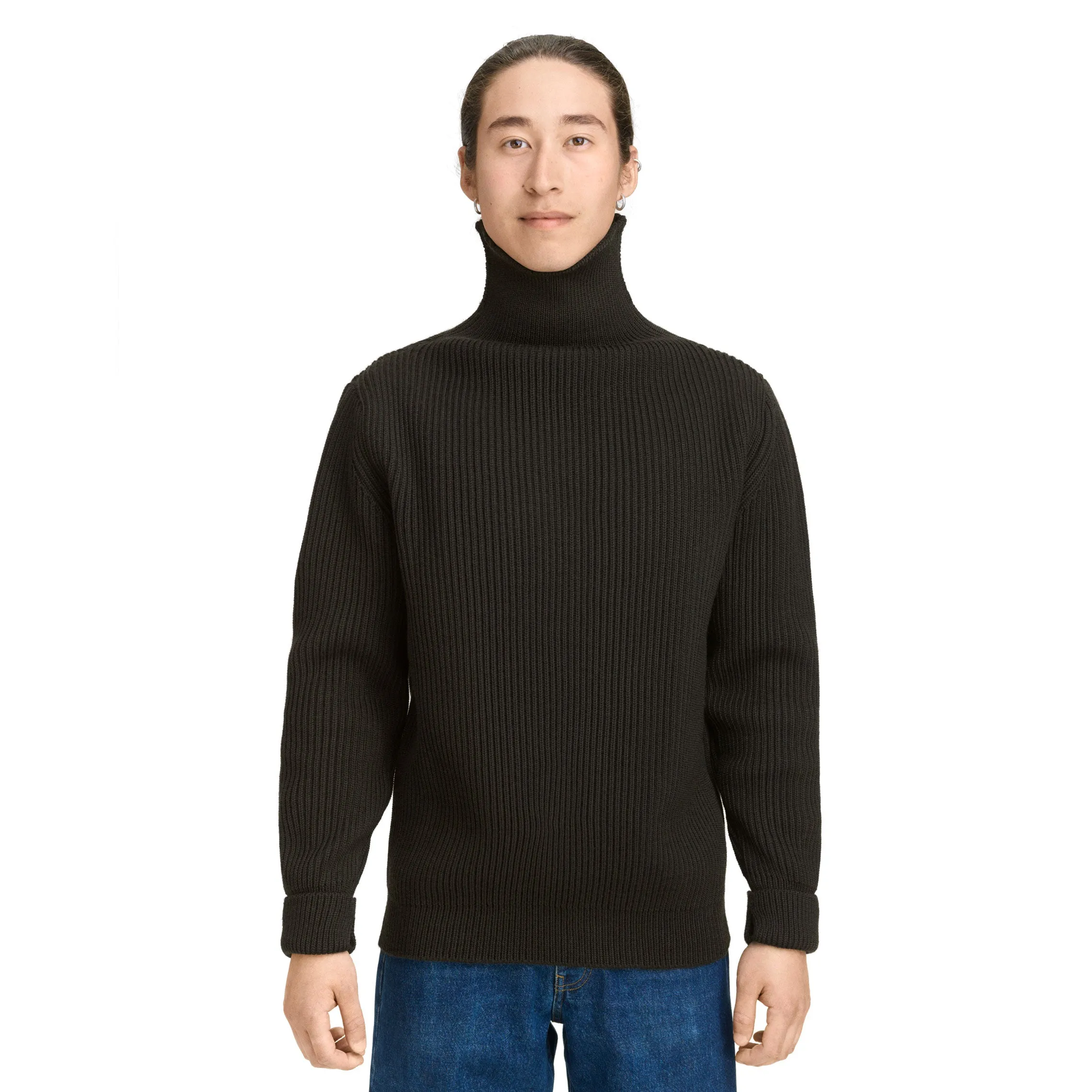 Navy Turtleneck Black