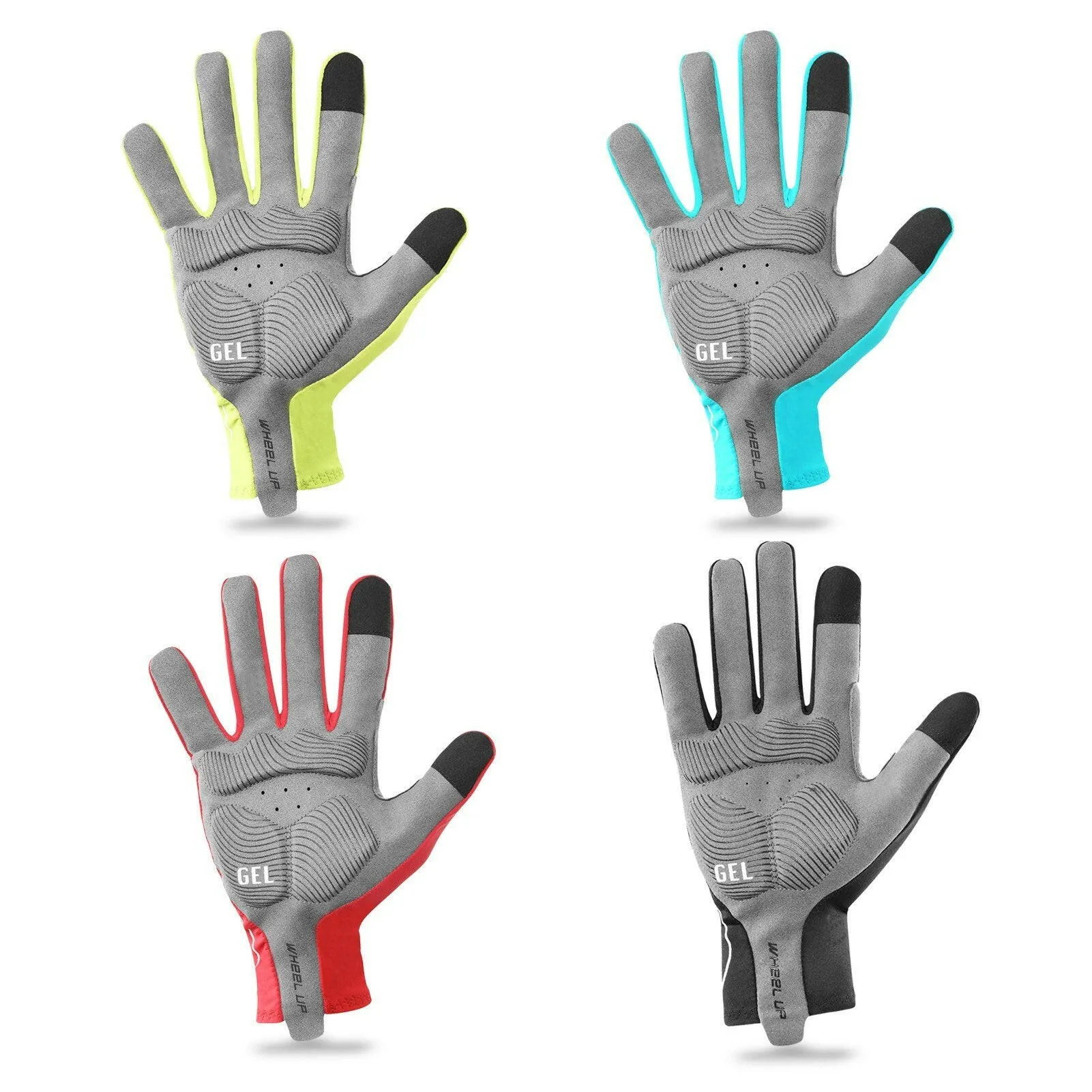 Outdoor Sports Gloves Touch Screen Design Cycling Gloves with Reflective Strips Anti-slip Gloves