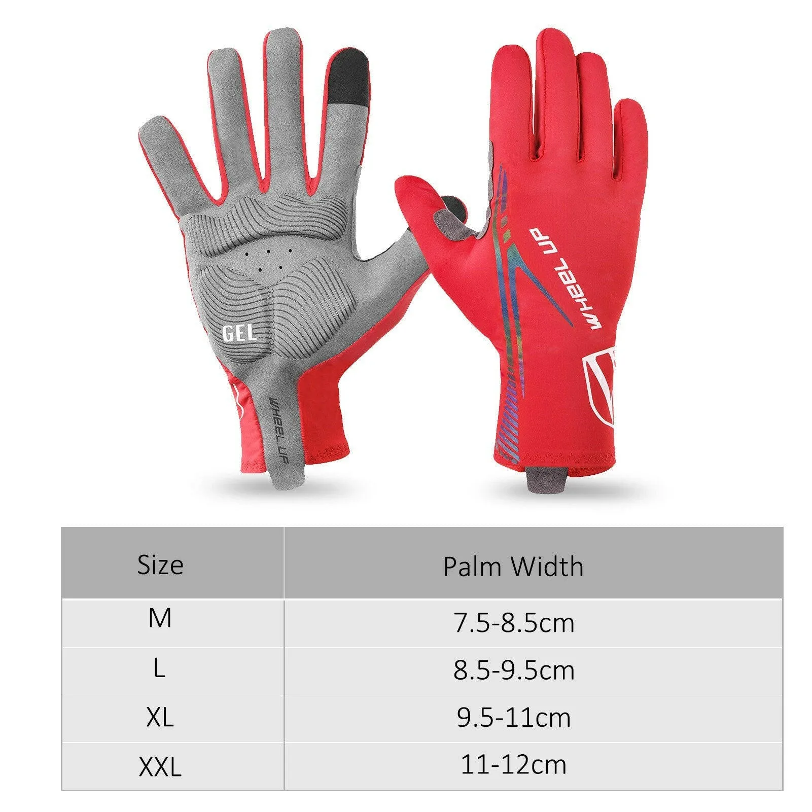 Outdoor Sports Gloves Touch Screen Design Cycling Gloves with Reflective Strips Anti-slip Gloves