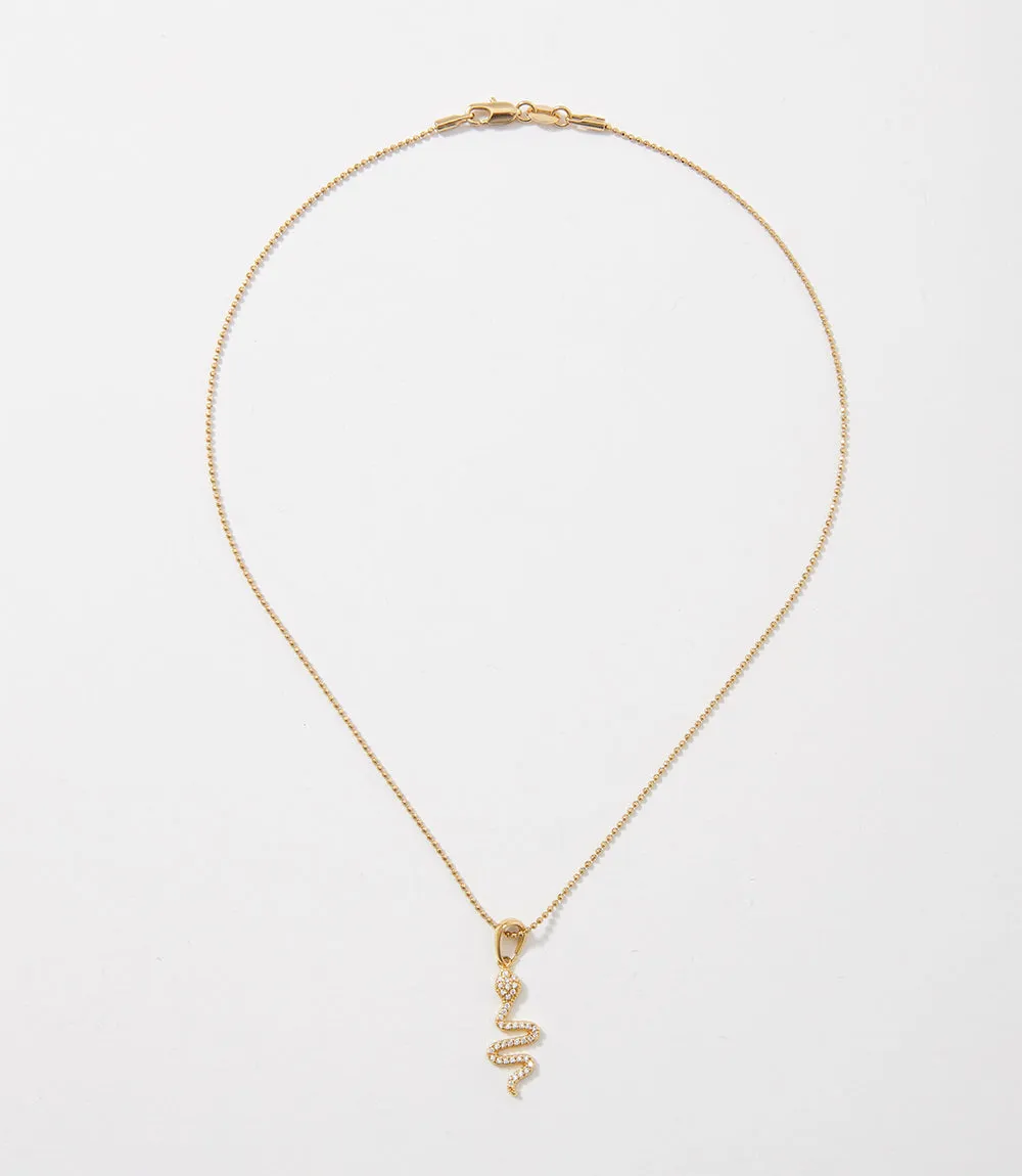 Pavé Snake Necklace