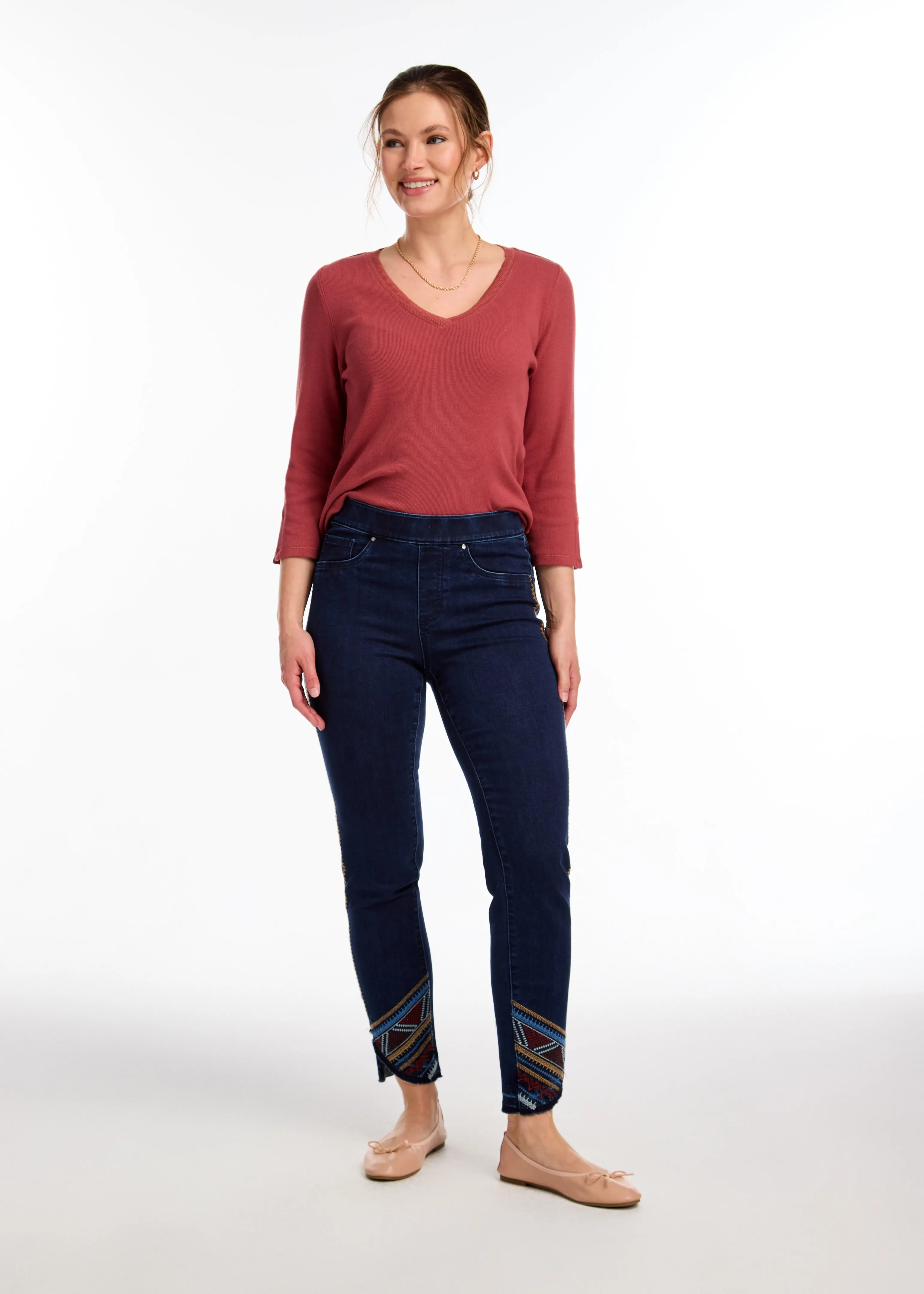 Pull-On Slim Ankle Denim