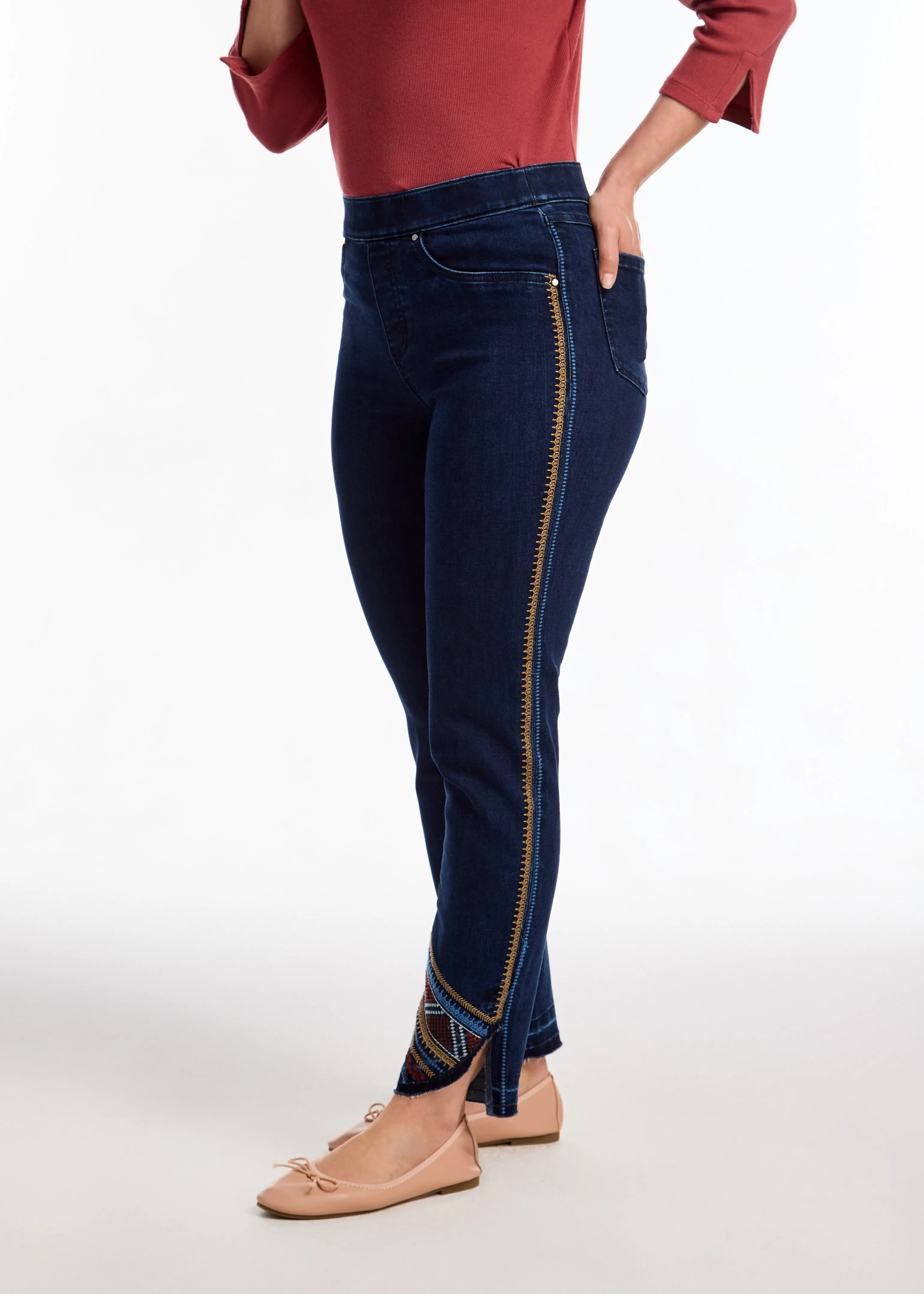 Pull-On Slim Ankle Denim