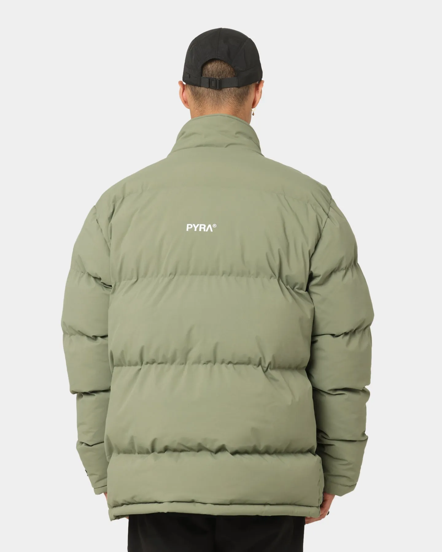 PYRA Padded Puffa Jacket Olive Green