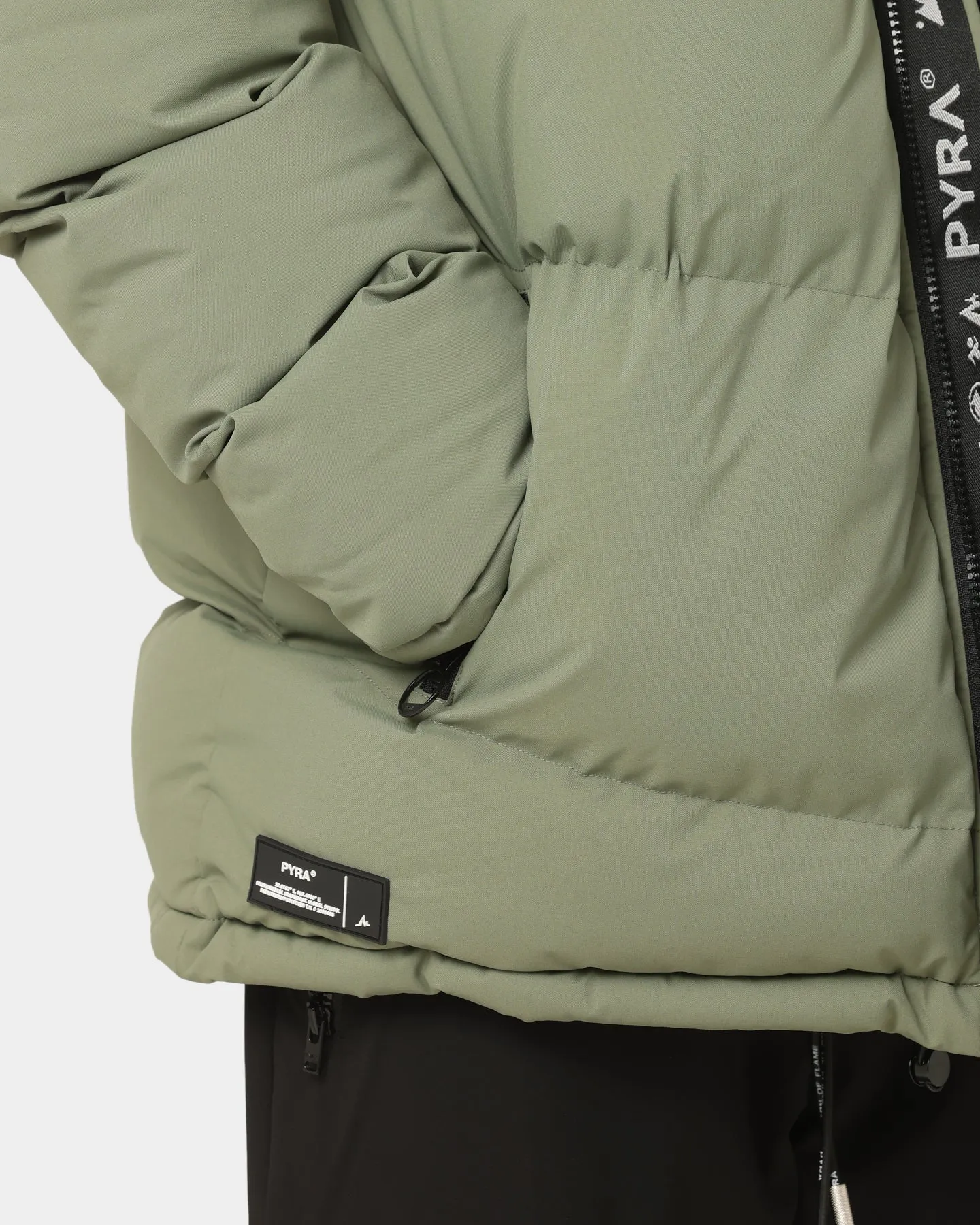 PYRA Padded Puffa Jacket Olive Green