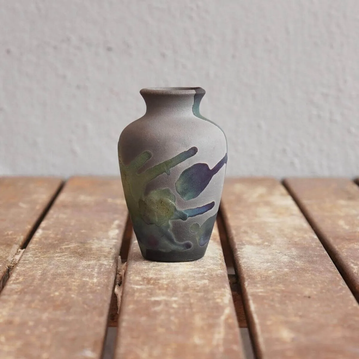 RAAQUU Hana Mini Ceramic Vase 3.5" Raku Fired Pottery Gift