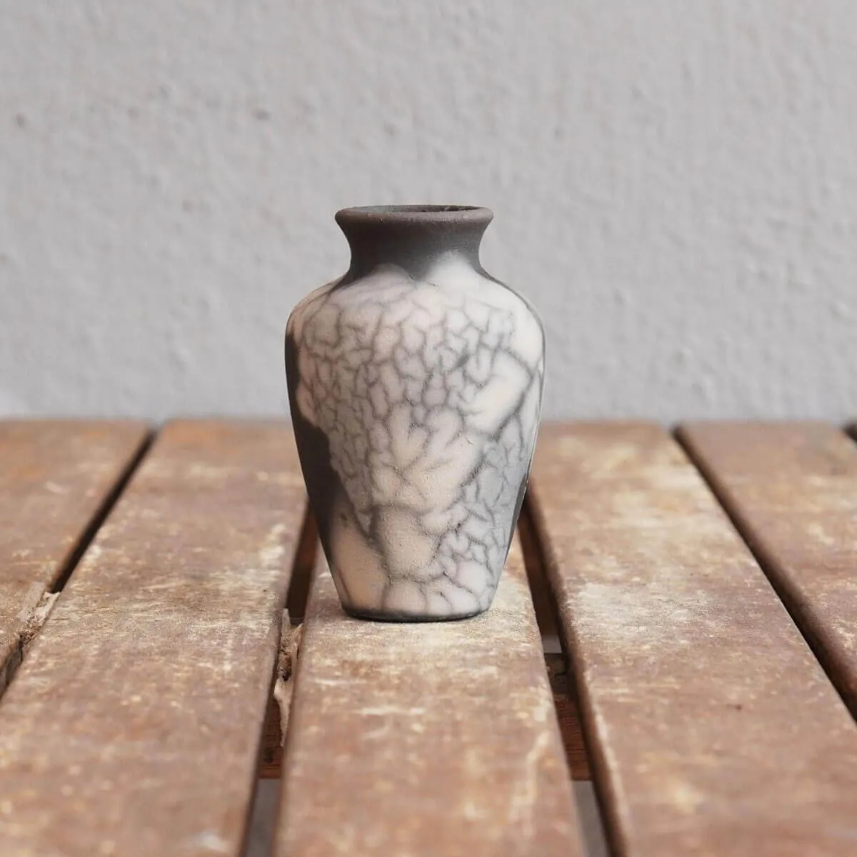 RAAQUU Hana Mini Ceramic Vase 3.5" Raku Fired Pottery Gift