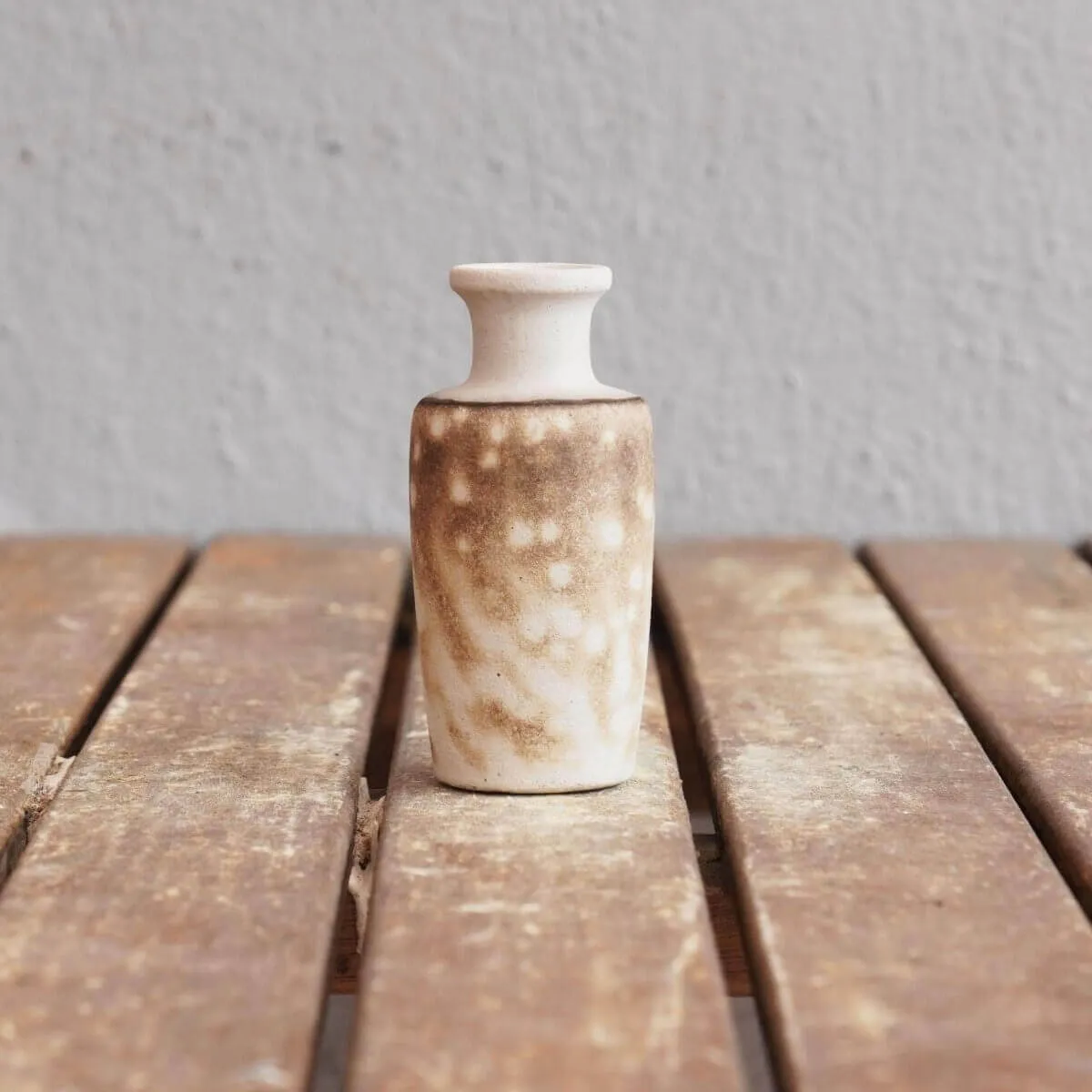 RAAQUU Hana Mini Ceramic Vase 3.5" Raku Fired Pottery Gift