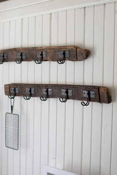 Recycled Rustic Wood Coat Rack