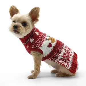 Reindeer Fair Isle Dog Sweater