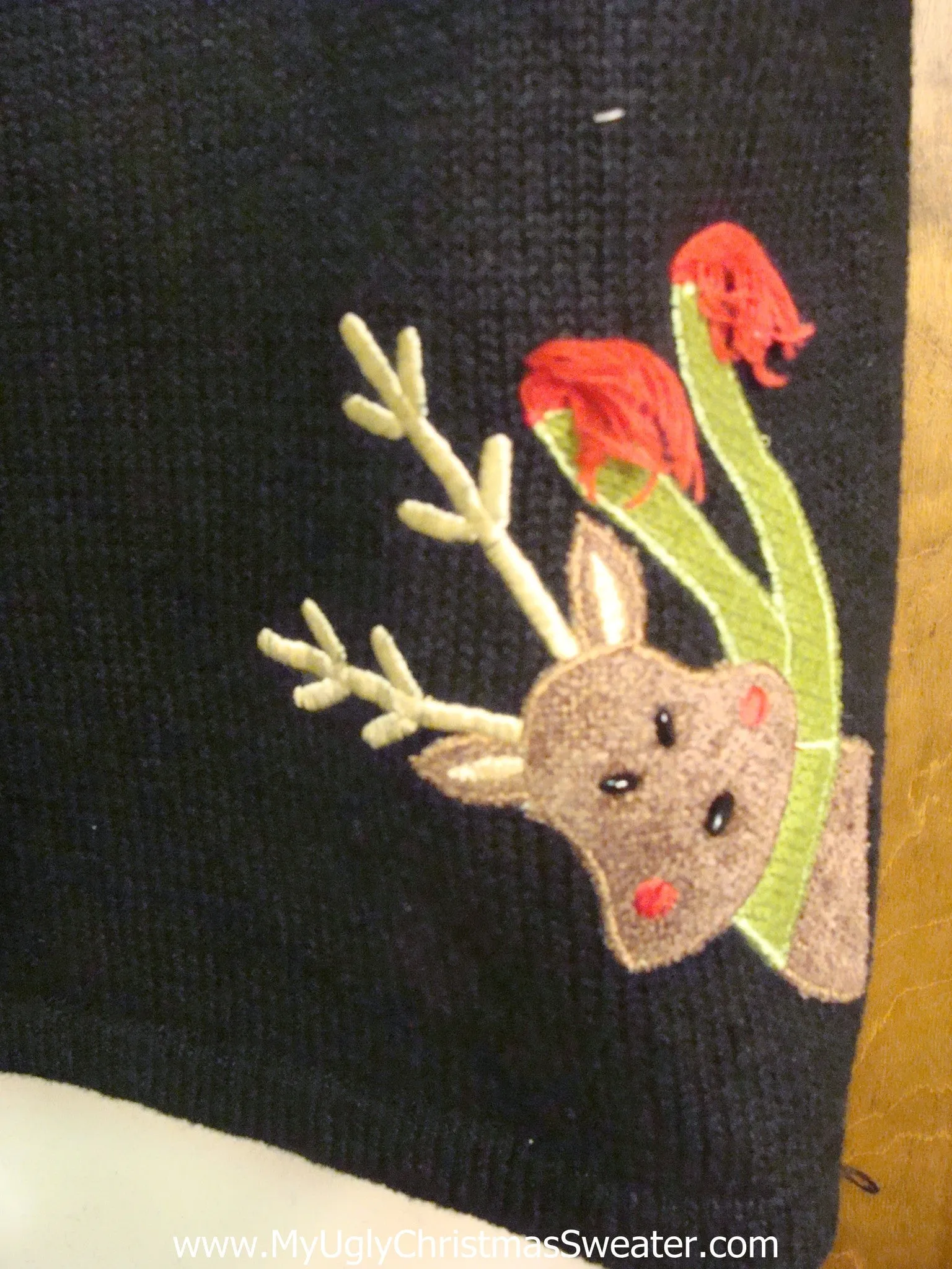 Reindeer Peek-a-Boo Tacky Xmas Party Sweater Vest