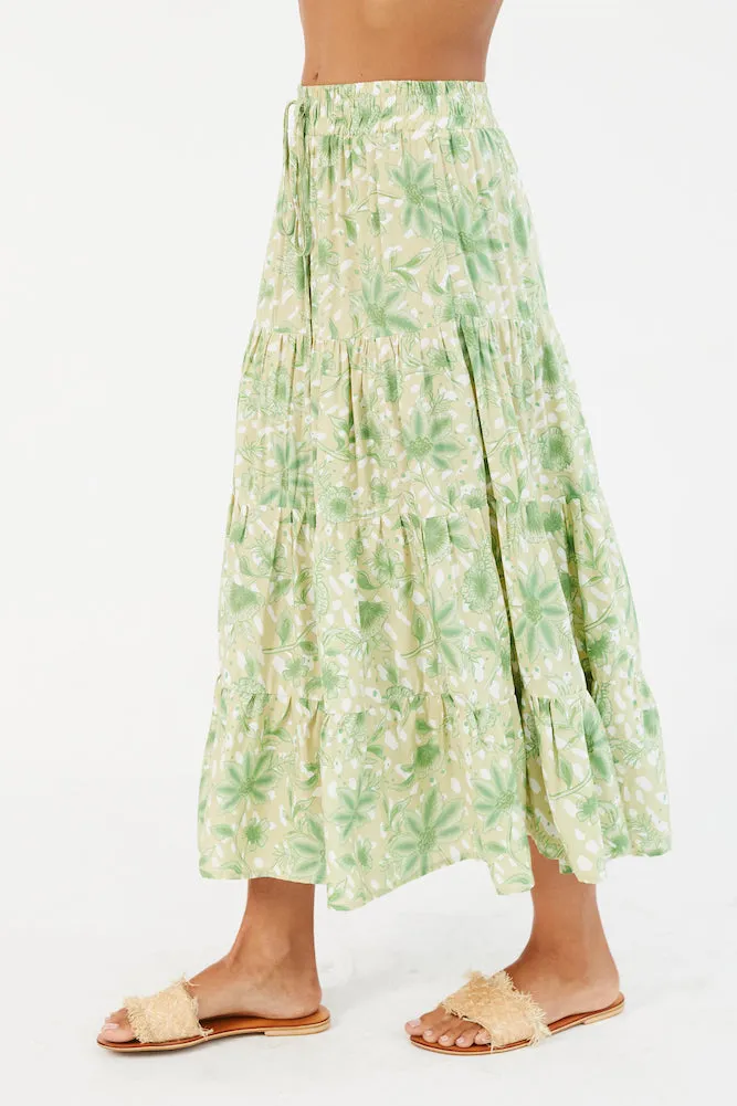 Right For Me Midi Skirt Green