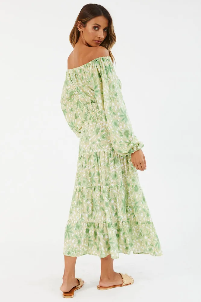 Right For Me Midi Skirt Green