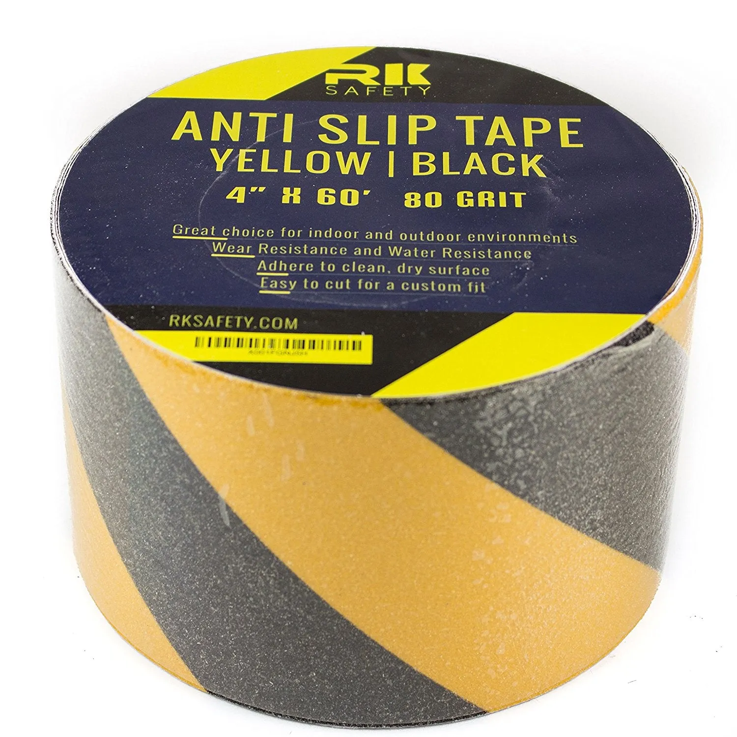 RK Safety 4" X 60' Black & Yellow Color Anti Slip Track Tape