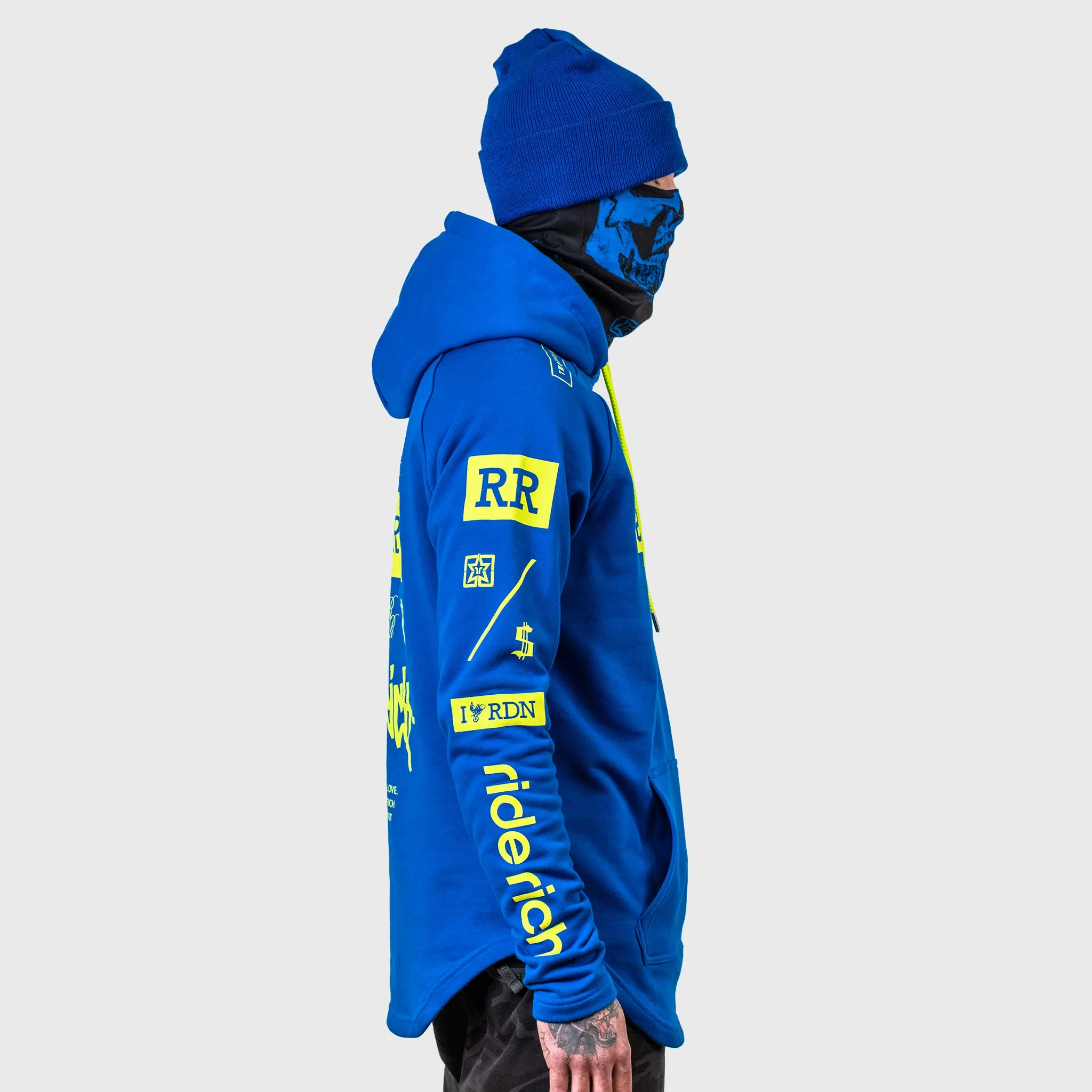 RR GP Scoop Pullover Hoodie {Yellow on Blue}