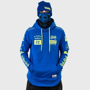 RR GP Scoop Pullover Hoodie {Yellow on Blue}