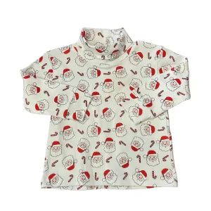 Santa Print Turtleneck