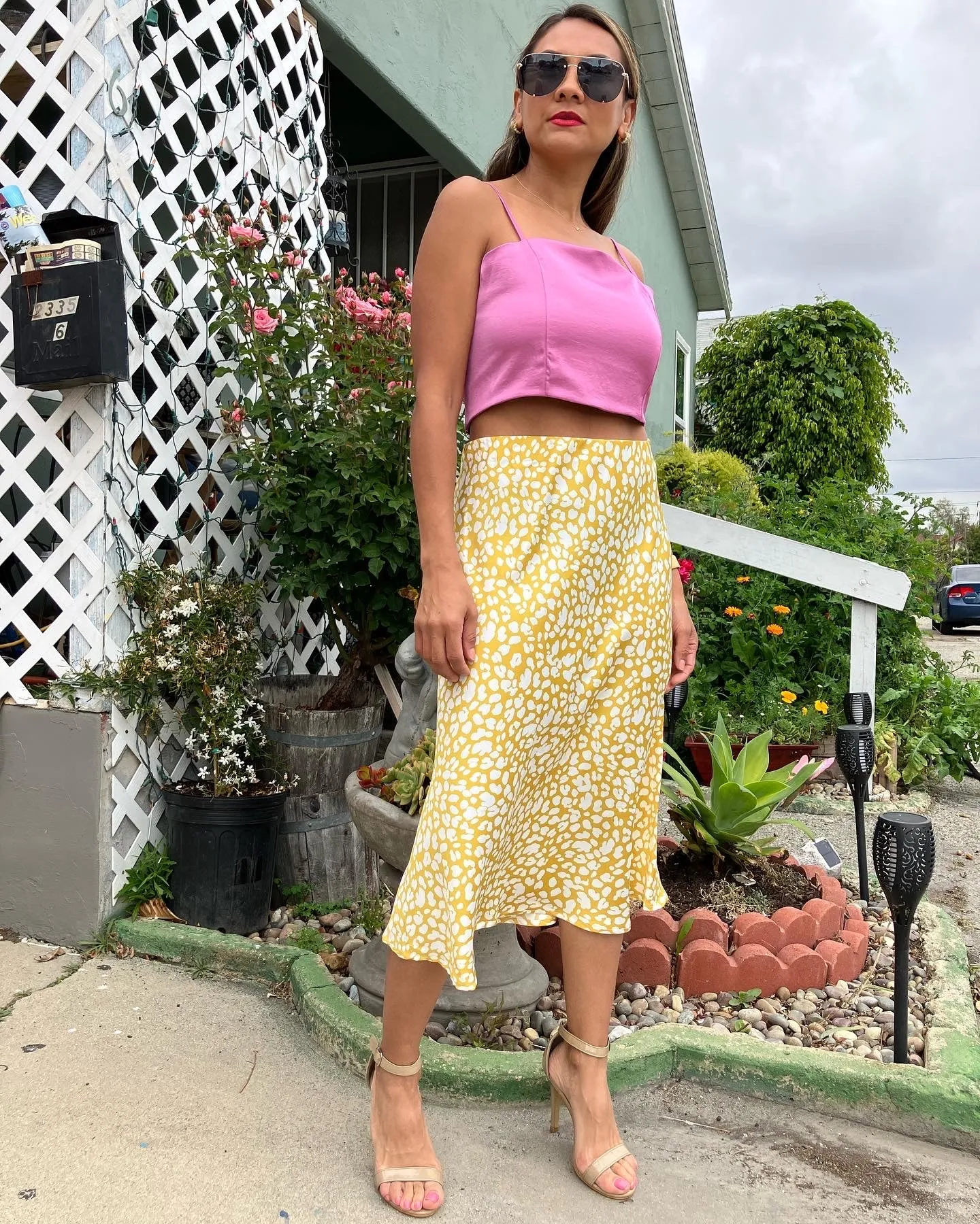 Satin Midi Skirt