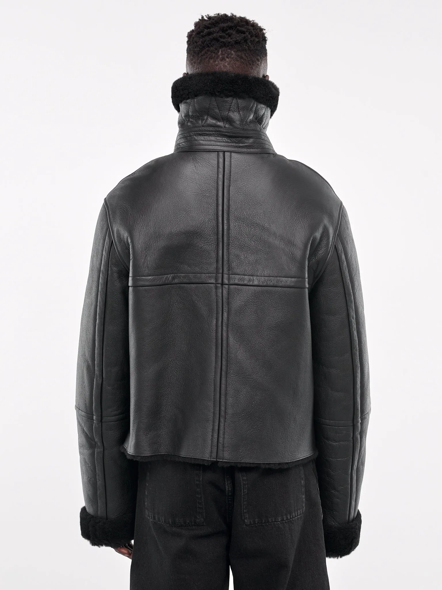 Shearling Leather Jacket (ES2424BL-BLACK)