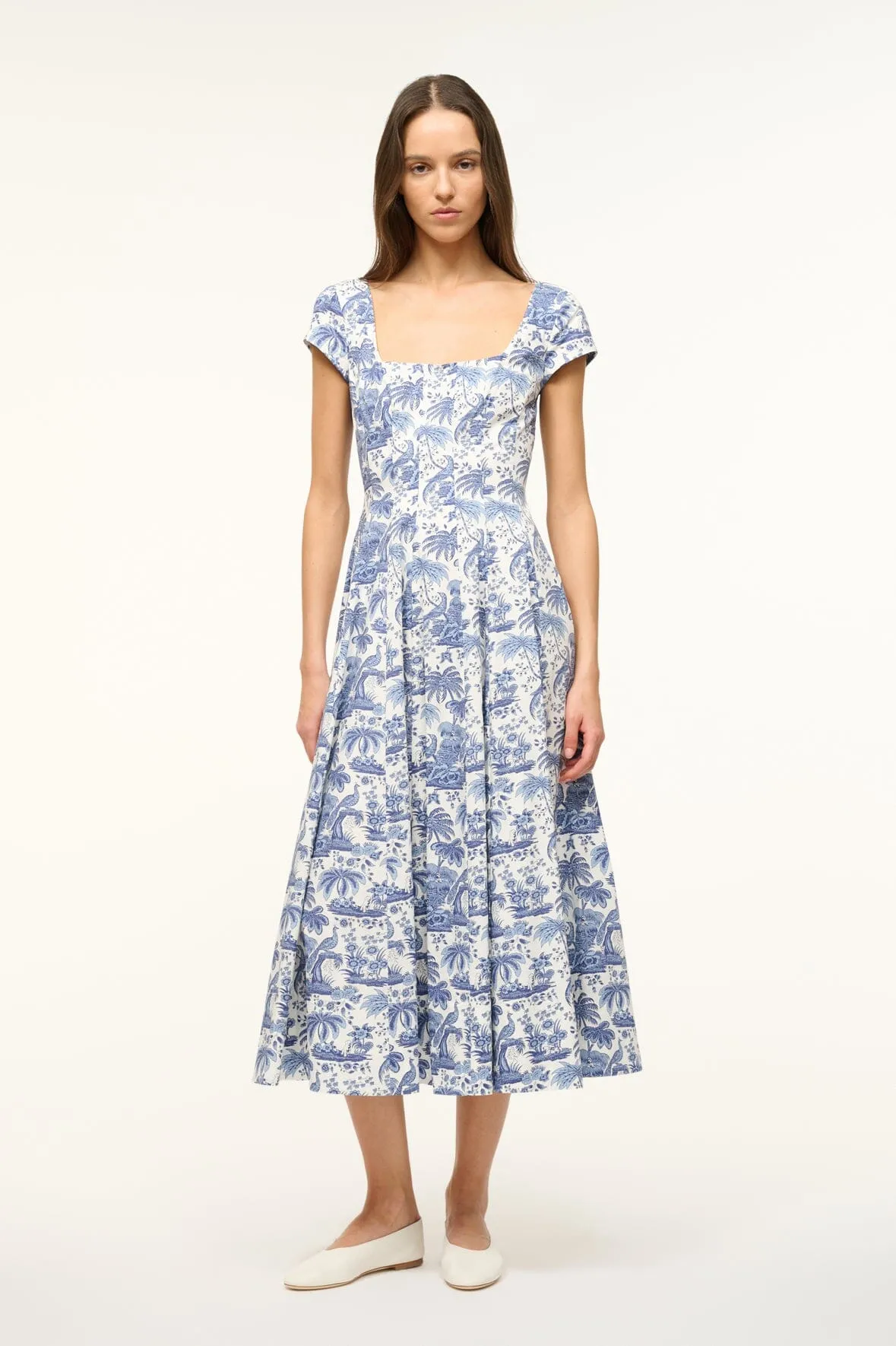 SHORT SLEEVE WELLS DRESS | BLUE TOILE