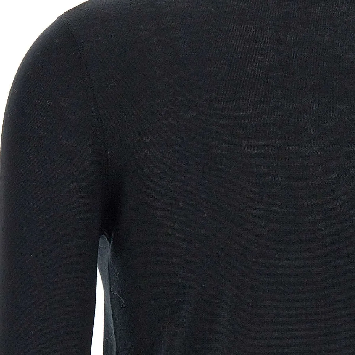 Silk and Cashmere Black Turtleneck Sweater