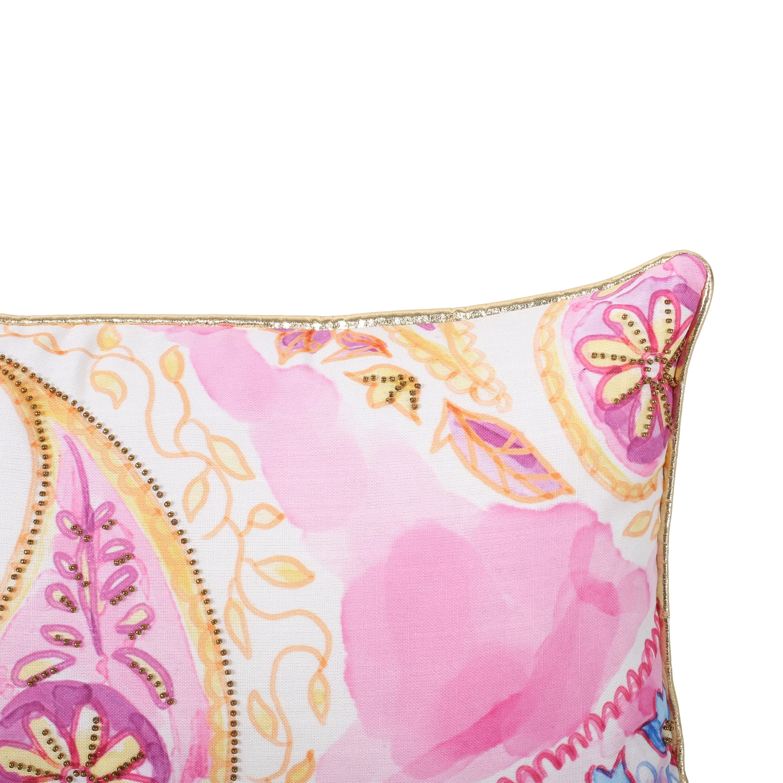 Silvia Modern Fabric Throw Pillow Cover, Pink